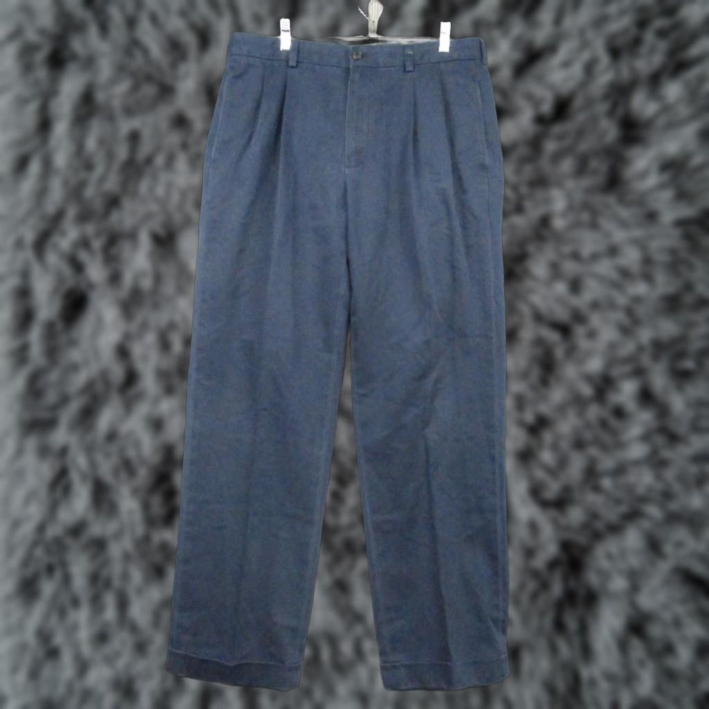 Brooks Brothers Brooks Brothers Chino Pants Men 35x32 Blue Cotton Relaxed Fit Regular Straight Pant 35 Blues Size US 35 - 1 Thumbnail
