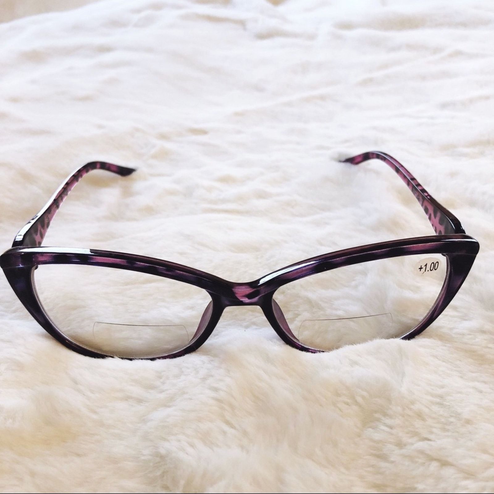 Other Bailey Purple Cat Eye Bi-Focal Reader Glasses Size ONE SIZE - 4 Thumbnail