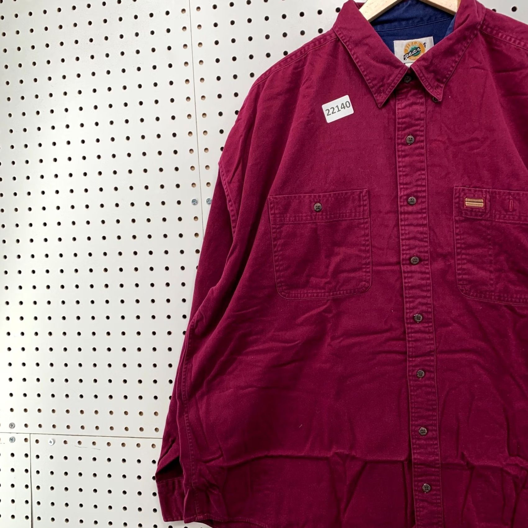 Vintage Field Gear Button Down Shirt Purple Long Sleeve Mens 2XL Pocket Size US XXL / EU 58 / 5 - 7 Thumbnail