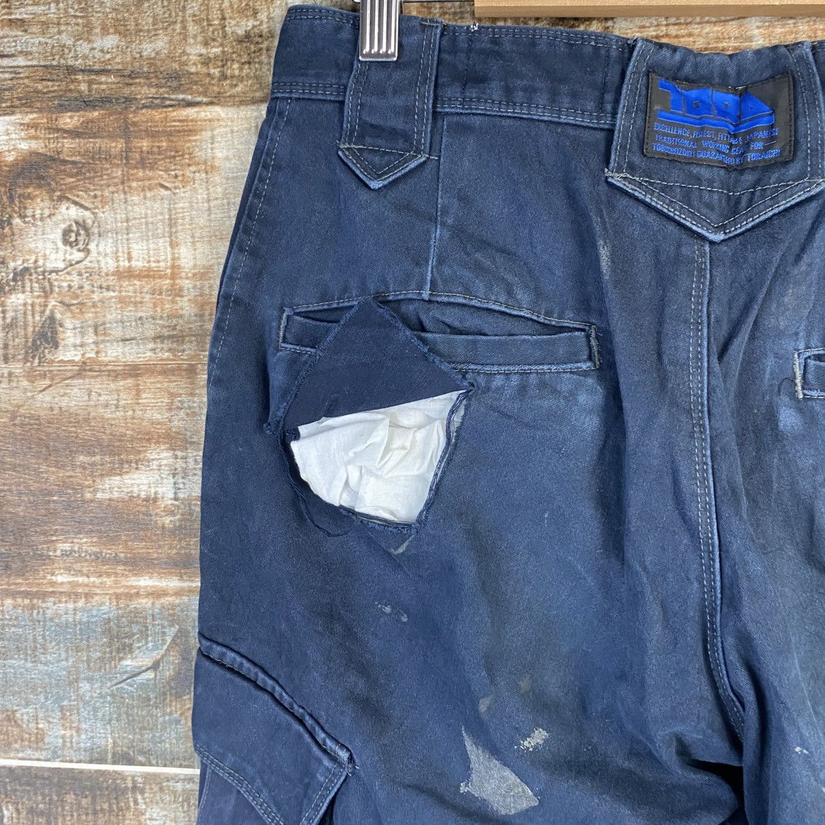 Japanese Brand DL Tora Dark Blue Cargo Multipocket Pants #C970 Size US 28 / EU 44 - 18 Thumbnail