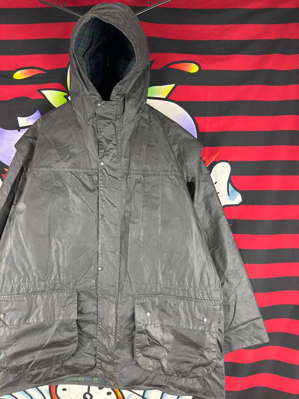 Barbour Vintage Barbour Luxury A6 Durham Wax Jacket Size C46/117cm Size US XXL / EU 58 / 5 - 4 Thumbnail