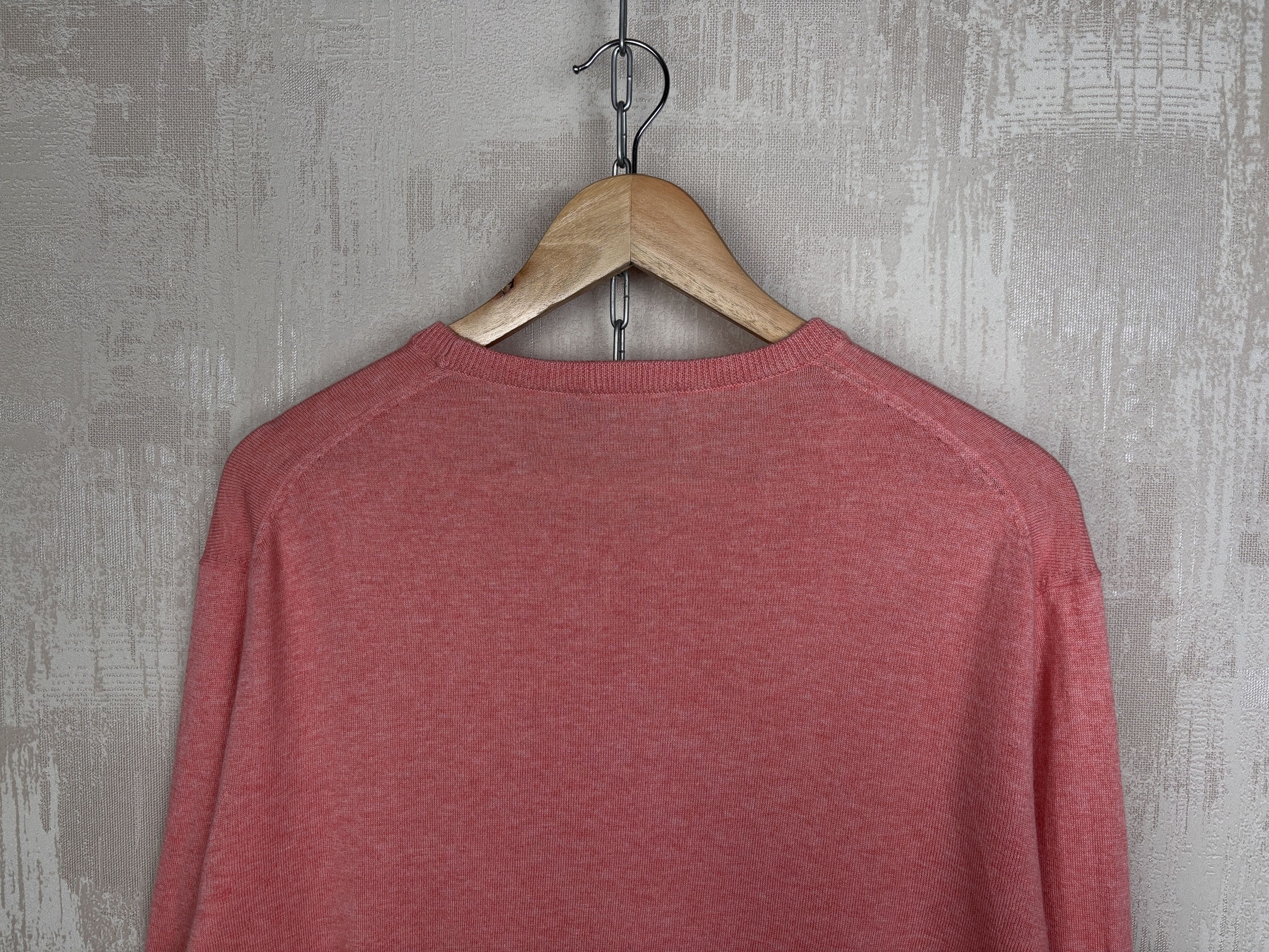 Hackett Hackett London Cotton Cashmere Crew Sweater Elbow Pads Coral Size US L / EU 52-54 / 3 - 14 Thumbnail