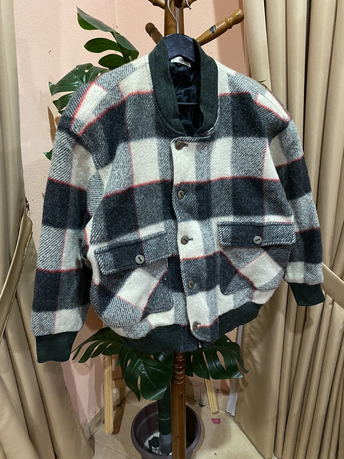 If Six Was Nine Lisburn Plaid Wool Bomber Jacket Vintage Urban Outdoor Style Size US M / EU 48-50 / 2 - 3 Thumbnail