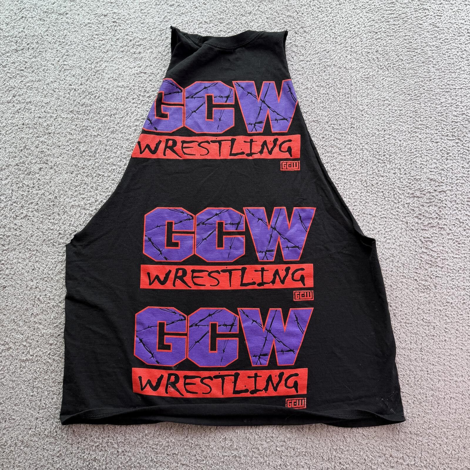 Hanes GCW Wrestling Nick Gage Cut Off Tank Top 2XL Black Wrestler Size US XXL / EU 58 / 5 - 2 Thumbnail