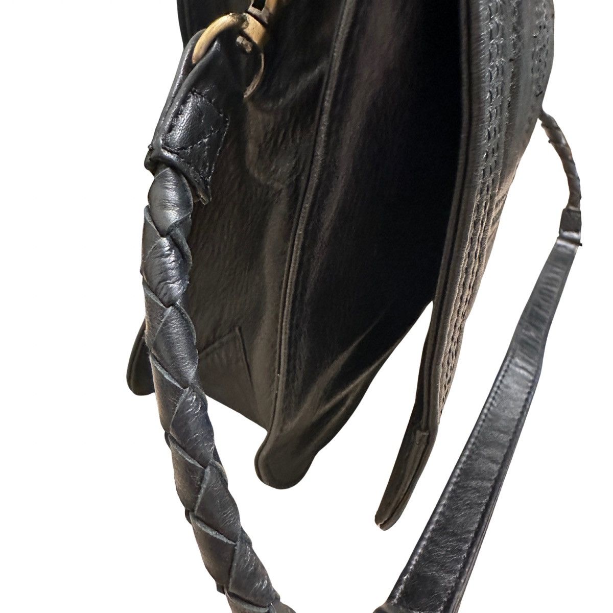 Other Urbancode Black Vintage Leather Clutch Bag Detachable Strap Size ONE SIZE - 6 Thumbnail
