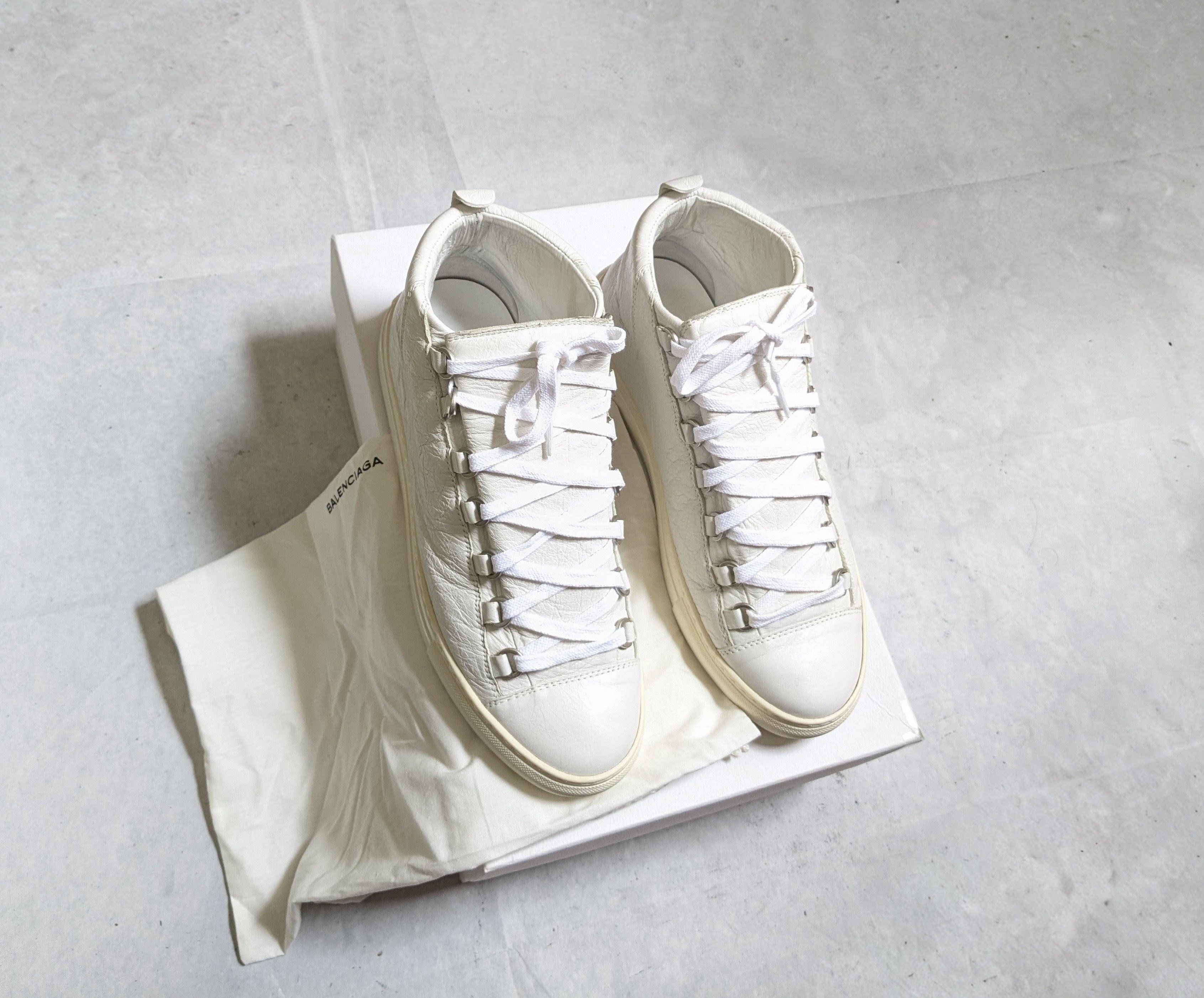 Balenciaga Balenciaga Arena Sneakers White 9 High Tops Leather Size US 9 / EU 42 - 1 Thumbnail