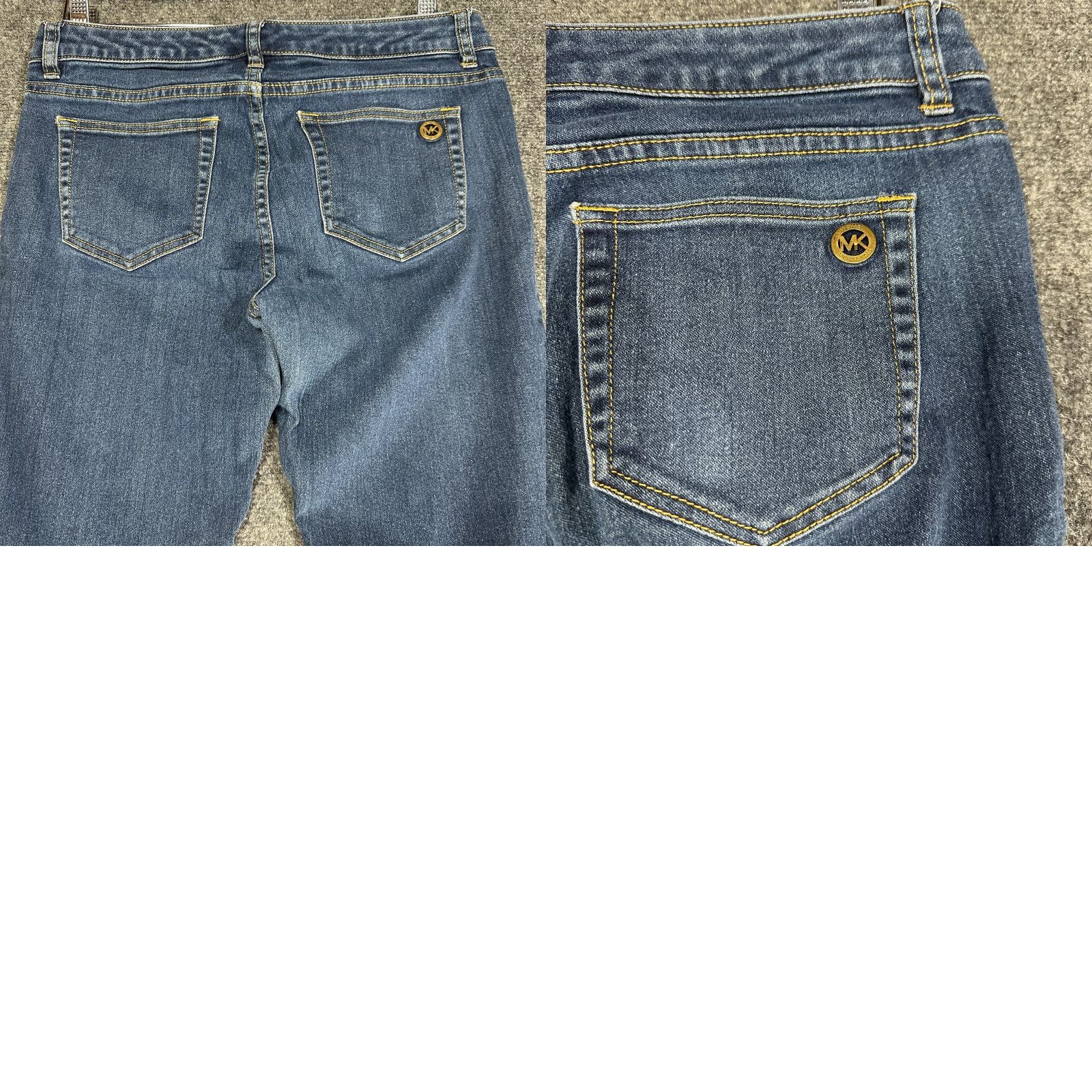Michael Kors Michael Kors Jeans Womens 6 Skinny Medium Wash Cotton Stretch Zip Pockets jeans skinny Womens 6 blue denim stretch zipper Size 28" / US 6 / IT 42 - 8 Thumbnail