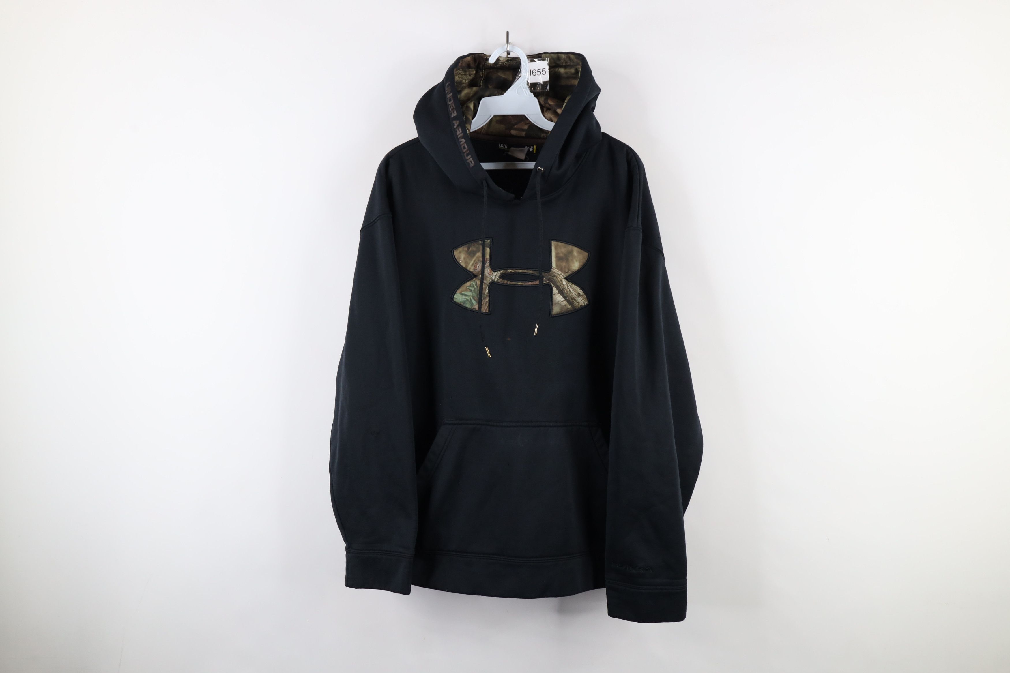 Under Armour × Vintage Under Armour Storm Big Logo Camouflage Hoodie Sweatshirt Size US L / EU 52-54 / 3 - 1 Thumbnail