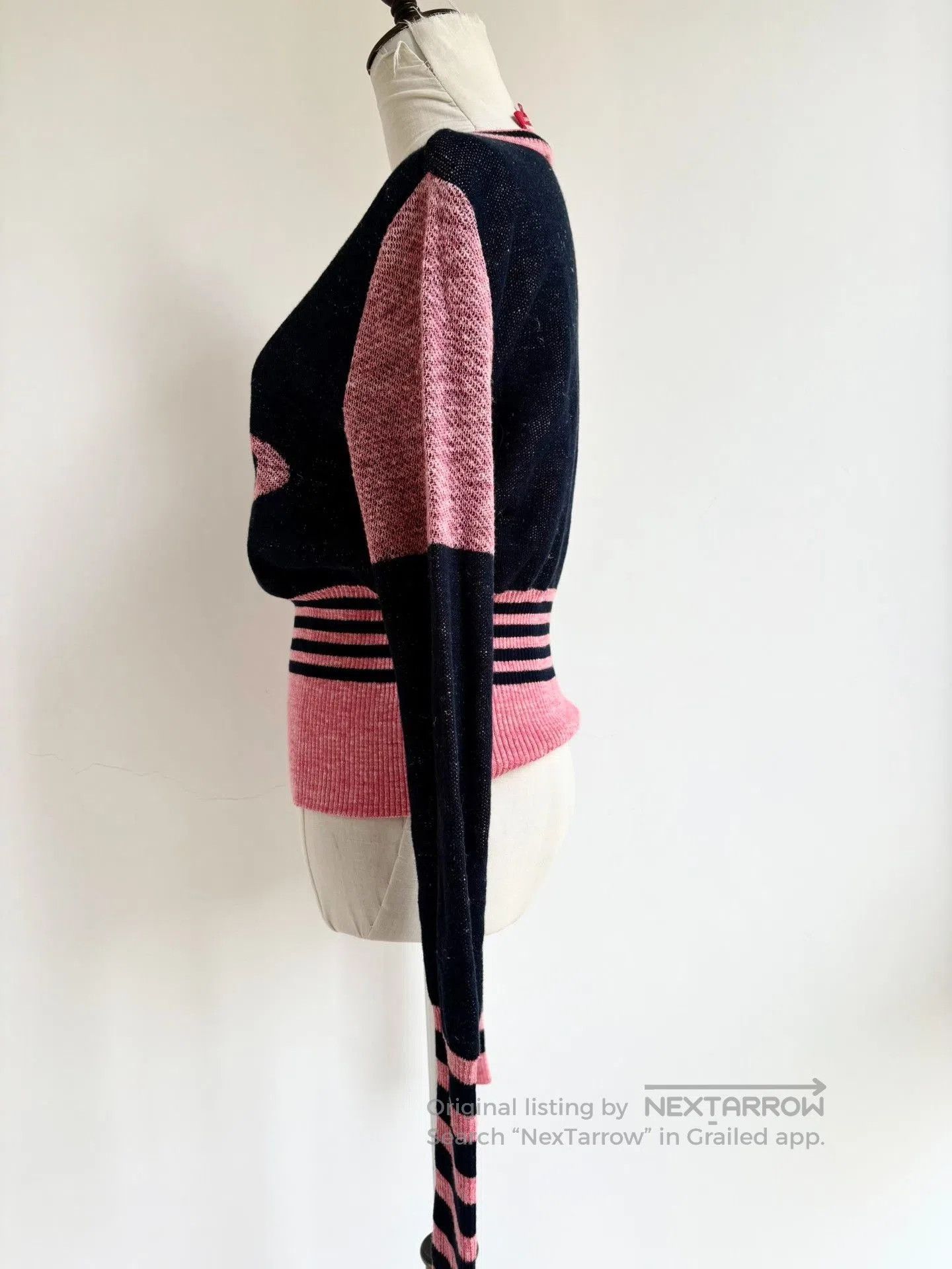 Vivienne Westwood Vivienne Westwood Pink Black Stripe Knit Top. Size M / US 6-8 / IT 42-44 - 3 Thumbnail