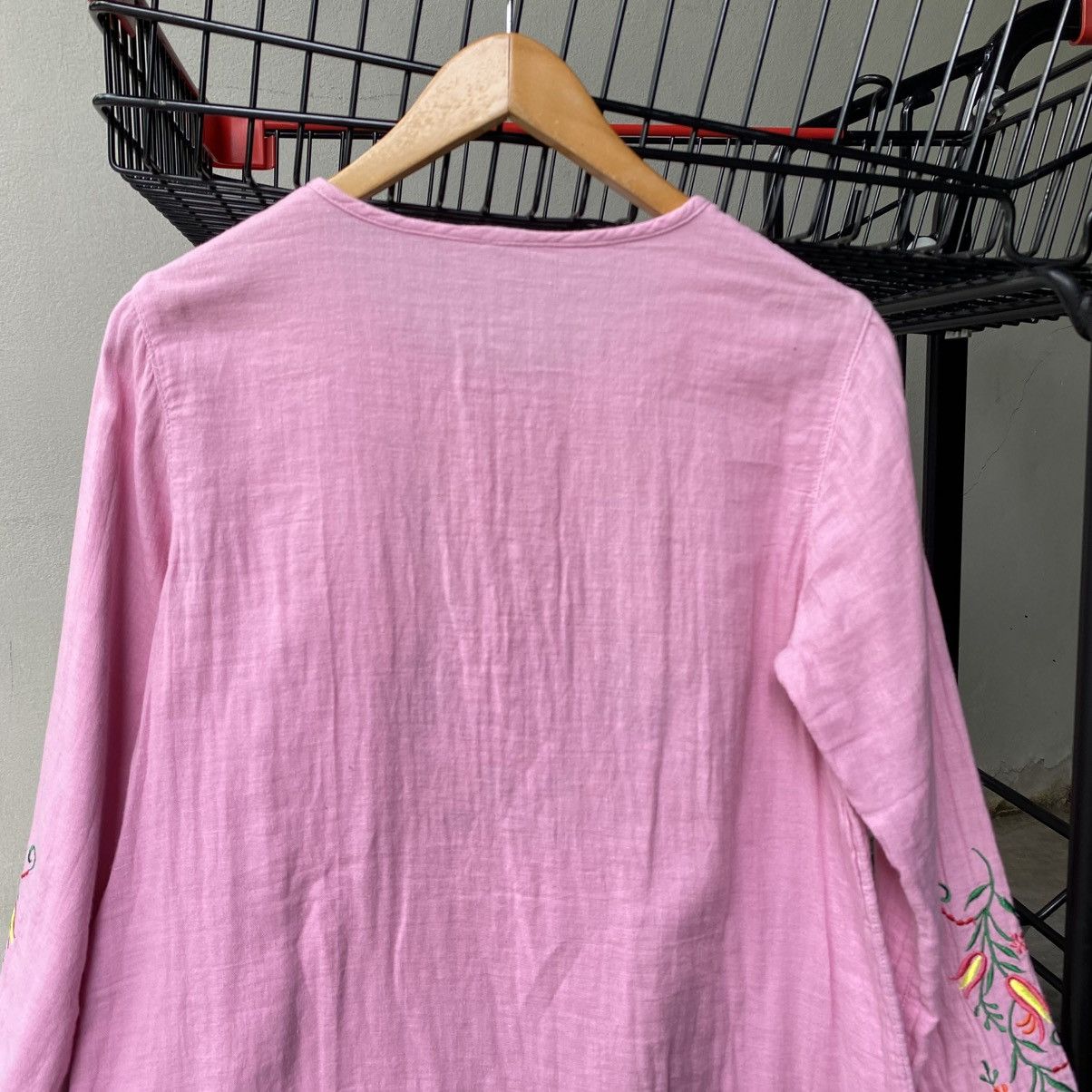 Hysteric Glamour HYSTERIC GLAMOUR Light Pink Floral Embroidered Tunic Size M / US 6-8 / IT 42-44 - 9 Thumbnail