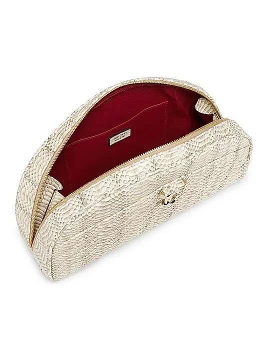 Jimmy Choo os11x0626 Size: OS / Curve Pouch in Light Beige Size ONE SIZE - 4 Thumbnail