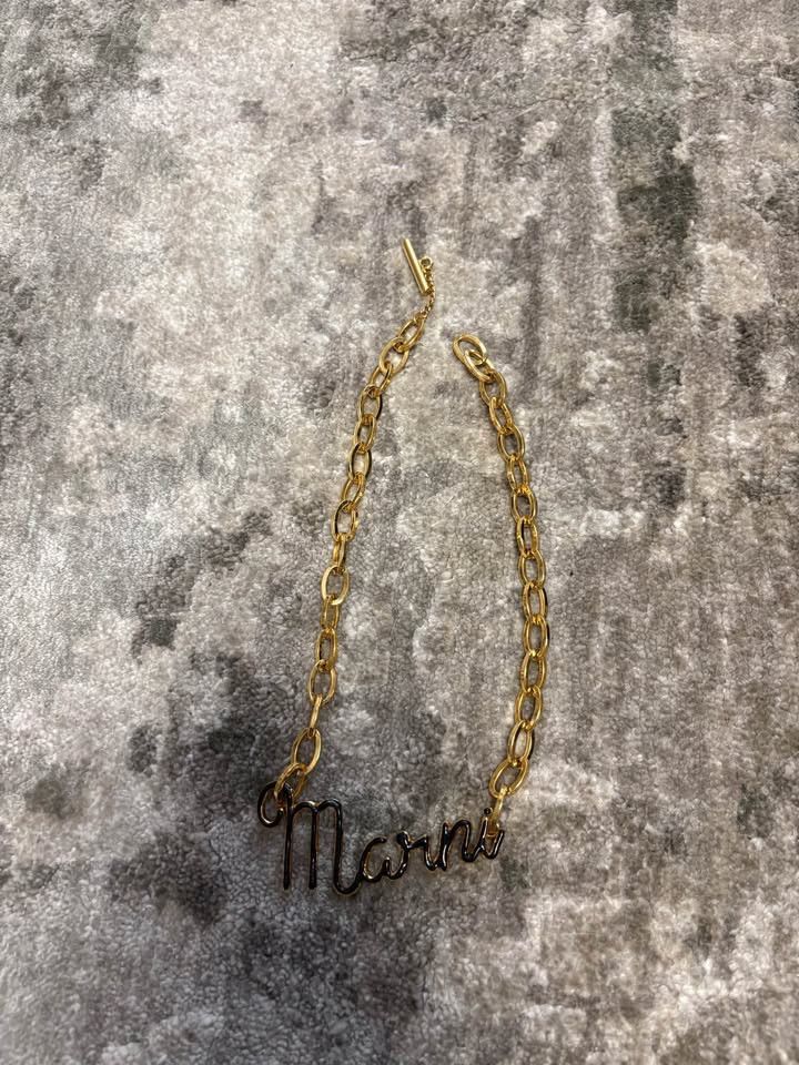 Marni Marni Logo Plaque Chain-Link Necklace Size ONE SIZE - 6 Thumbnail