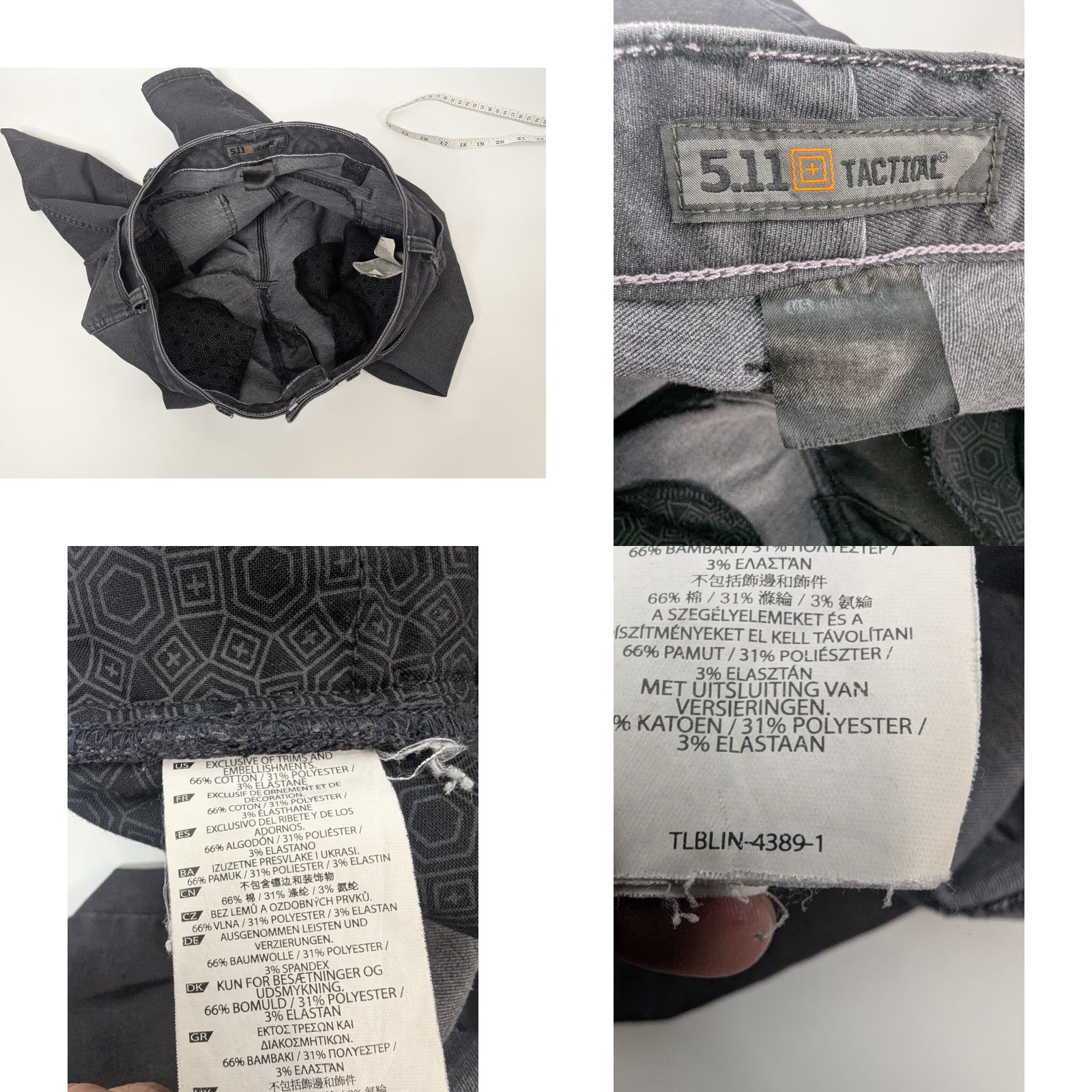 Vintage 5.11 Tactical Defender Flex Slim Pants Womens Size 6 Black Charcoal Gray Outdoor Shirt Pants? Size 28" / US 6 / IT 42 - 8 Thumbnail