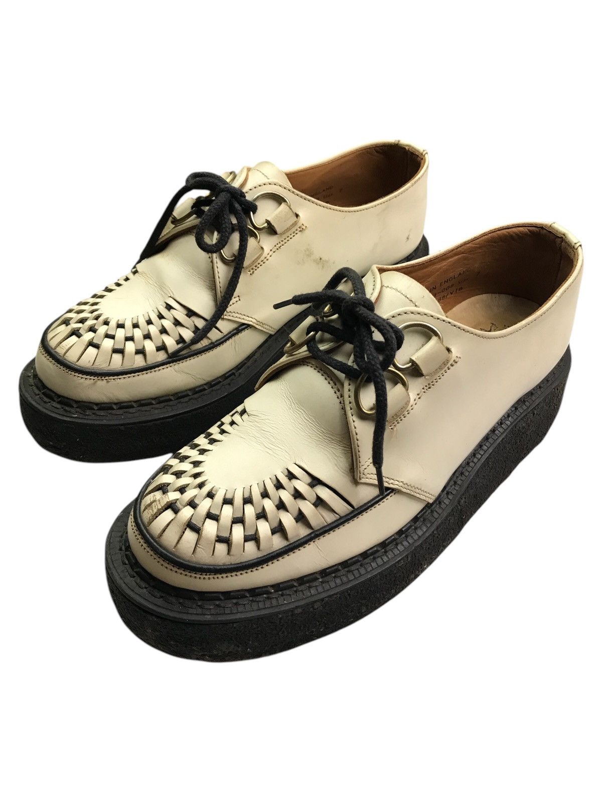George Cox 🇬🇧 GEORGE COX GIBSON D RING CREEPER LEATHER Size US 8 / EU 41 - 2 Thumbnail