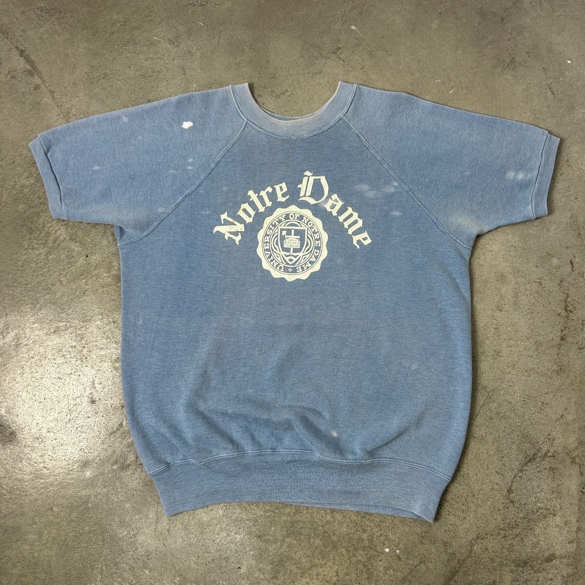 Champion × Vintage 1960s Notre Dame Collegiate Sweatshirt S/S Size US L / EU 52-54 / 3 - 9 Thumbnail