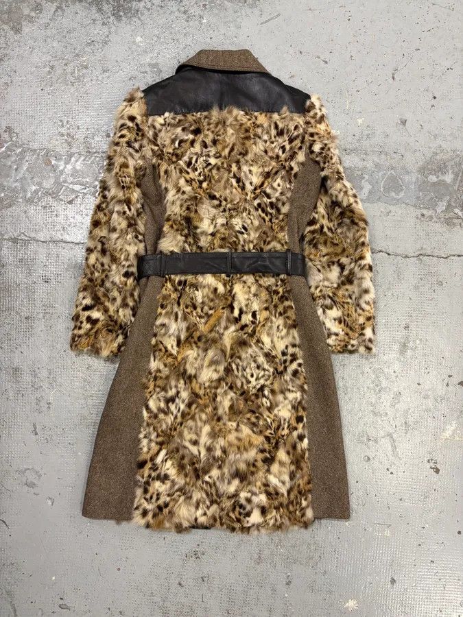 Dolce & Gabbana AW2005 Dolce & Gabbana Beige Mixed Media Leopard Fur Coat Size S / US 4 / IT 40 - 7 Thumbnail
