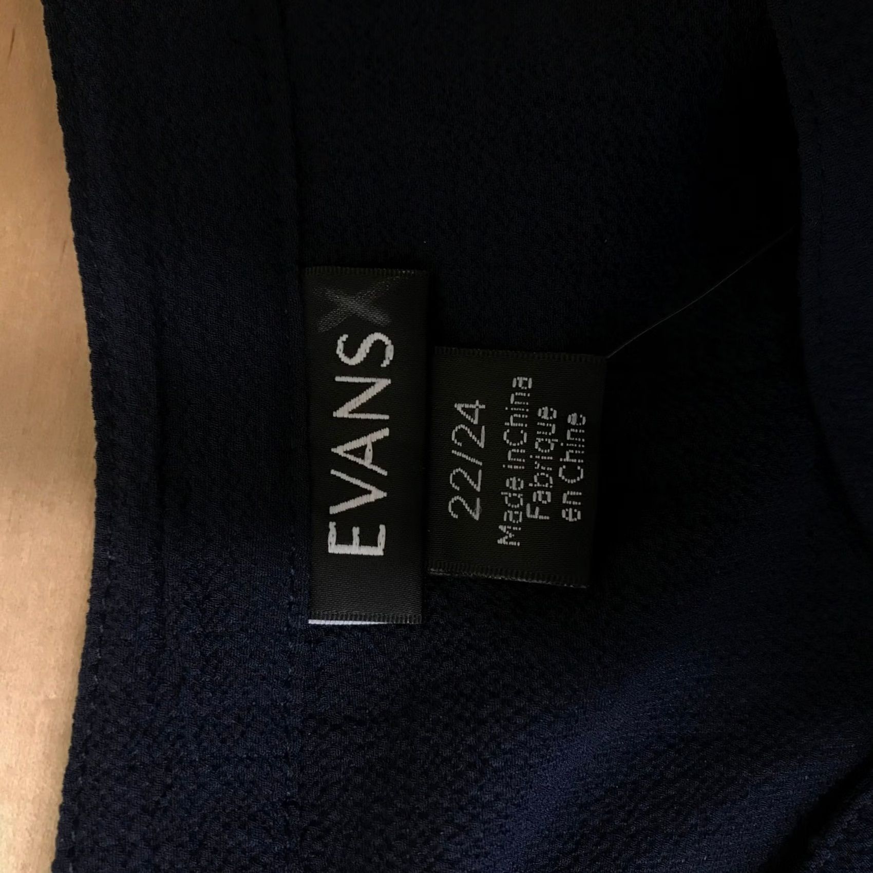 Vintage Evans Navy Blue Zipper Pleated Tunic Shirt Top Plus Size 22/24 Women Shirt Size 3XL / US 20-22 - 7 Thumbnail