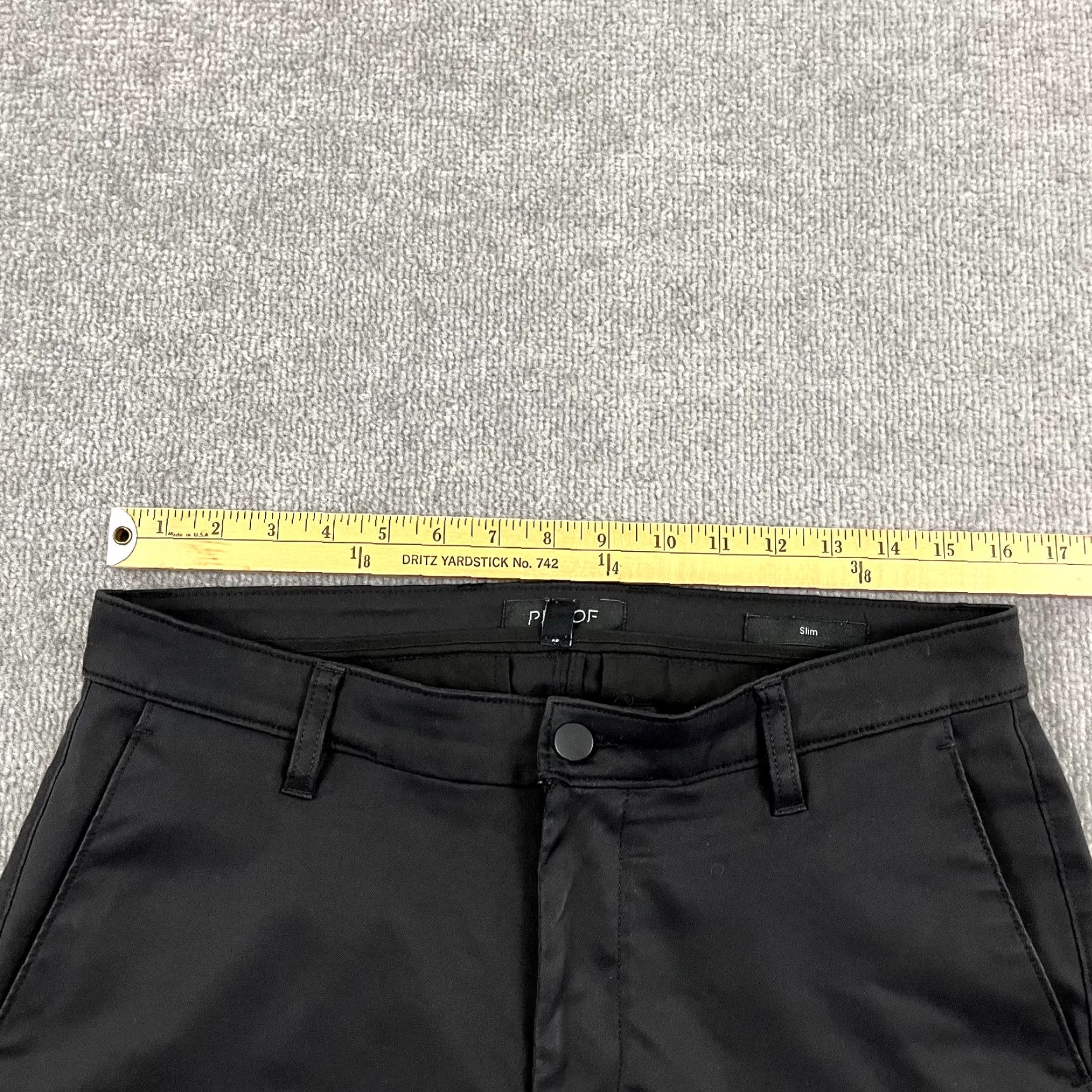 Vintage PROOF Pants Slim Fit Mens 32 x 26 Gray Chino Performance Casual Stretch P-530003 Size US 32 / EU 48 - 3 Thumbnail