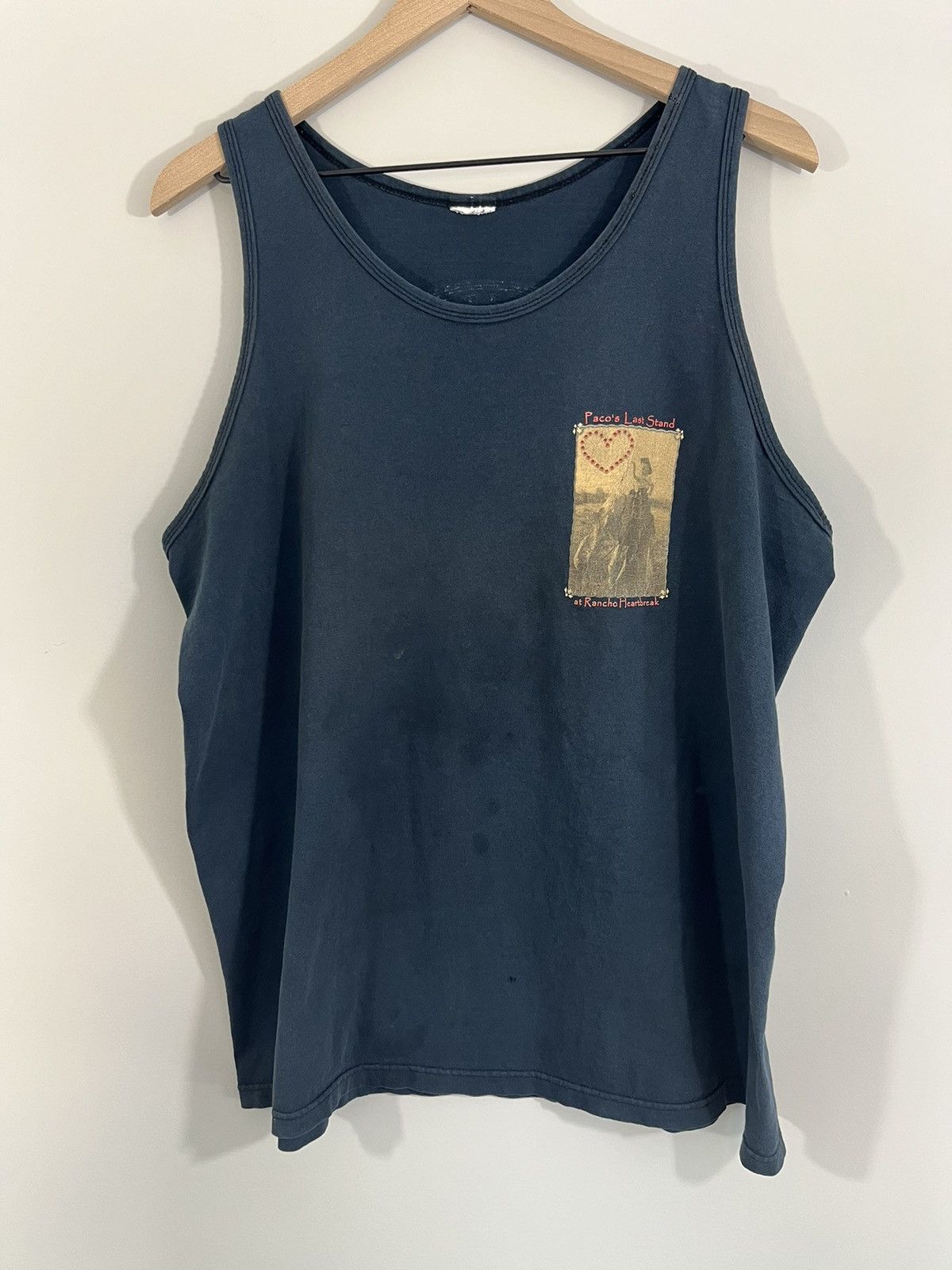 Vintage Cowboy Heartbreak Distressed Faded Oversize Tank Size US XXL / EU 58 / 5 - 2 Thumbnail