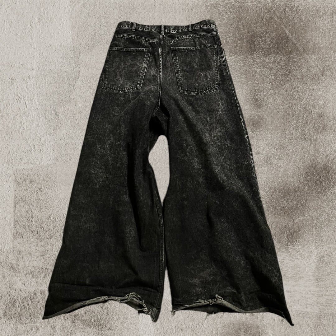 Designer × Japanese Brand Black Ripped Baggy Jean Size US 34 / EU 50 - 2 Thumbnail