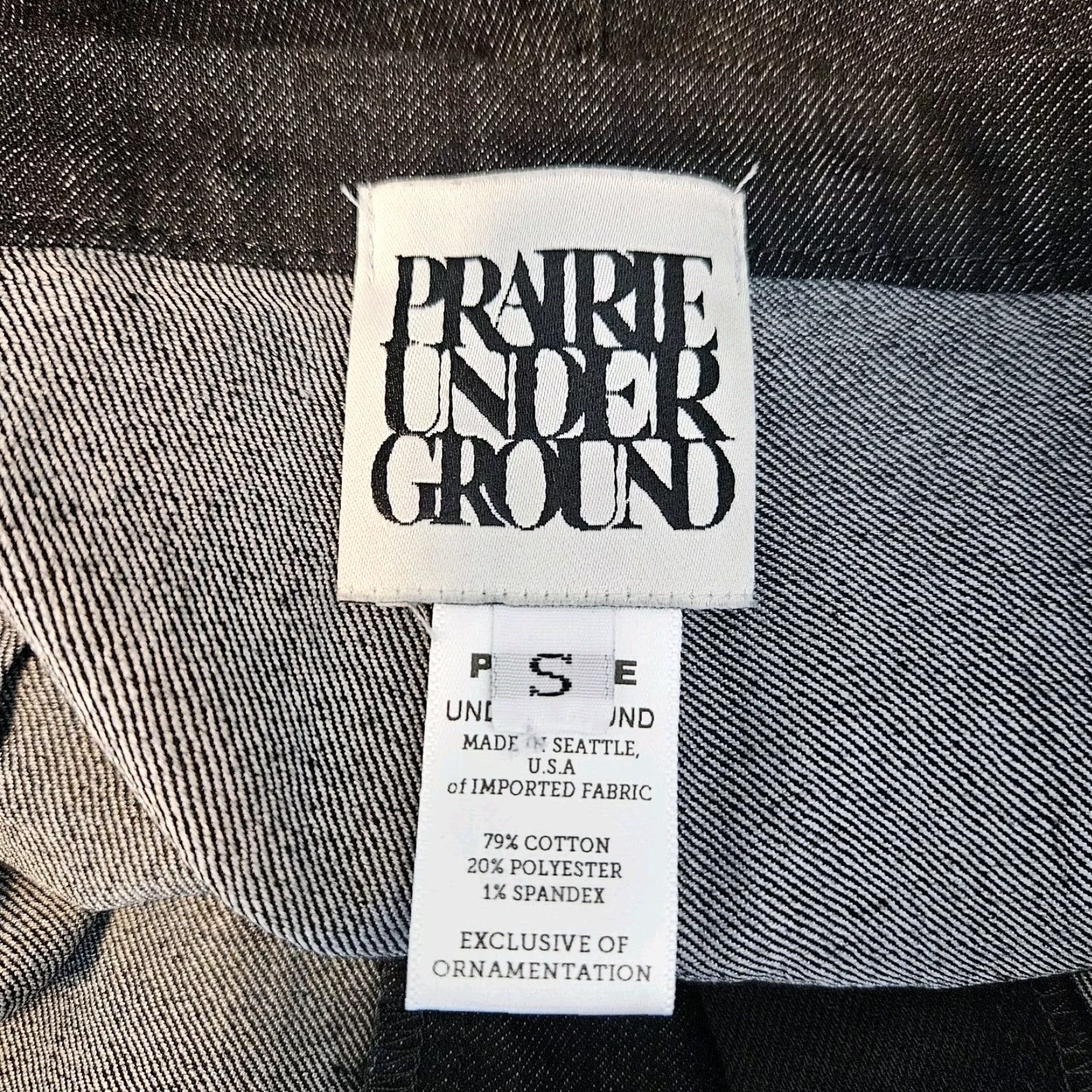 Vintage Prairie Underground Womens Skinny Jeans Sz Small Black Diagonal Zip Road to Ruin High Rise 11" Inseam 31.5" Mens? Size 28" / US 6 / IT 42 - 6 Thumbnail