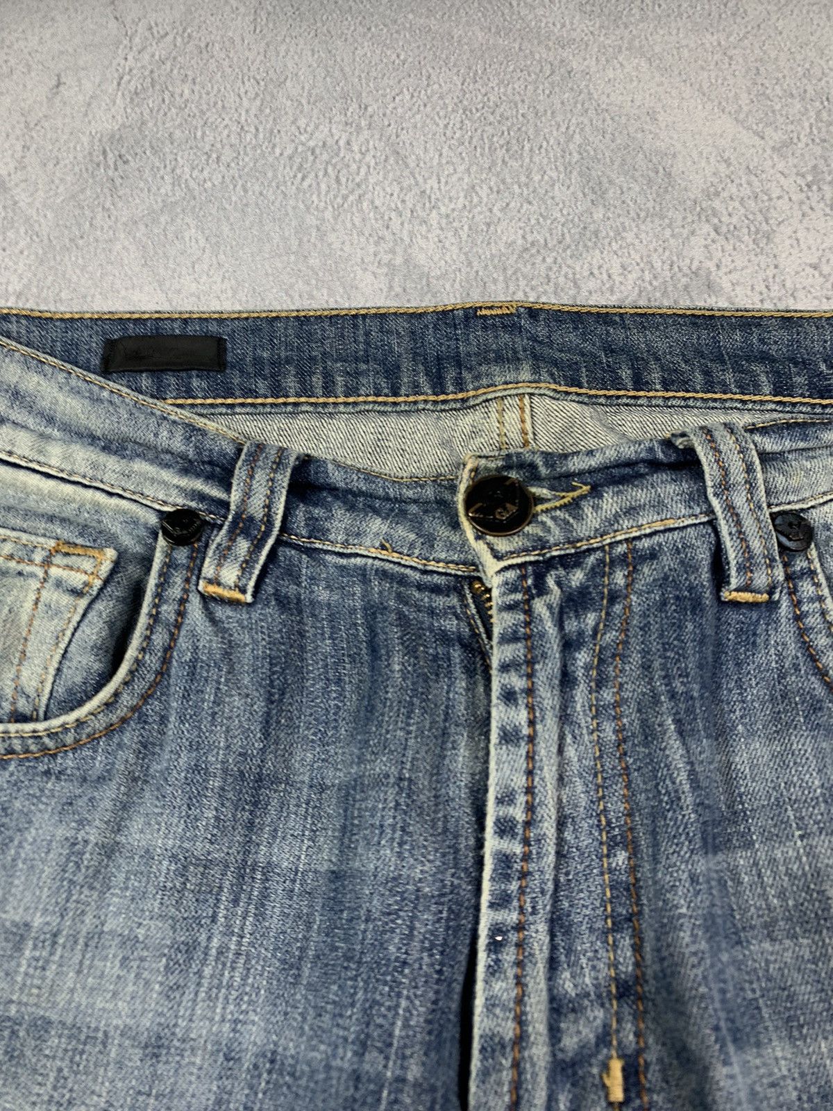 Giorgio Armani × Vintage Vintage Y2K Giorgio Armani faded straight jeans streetwear Size US 30 / EU 46 - 3 Thumbnail