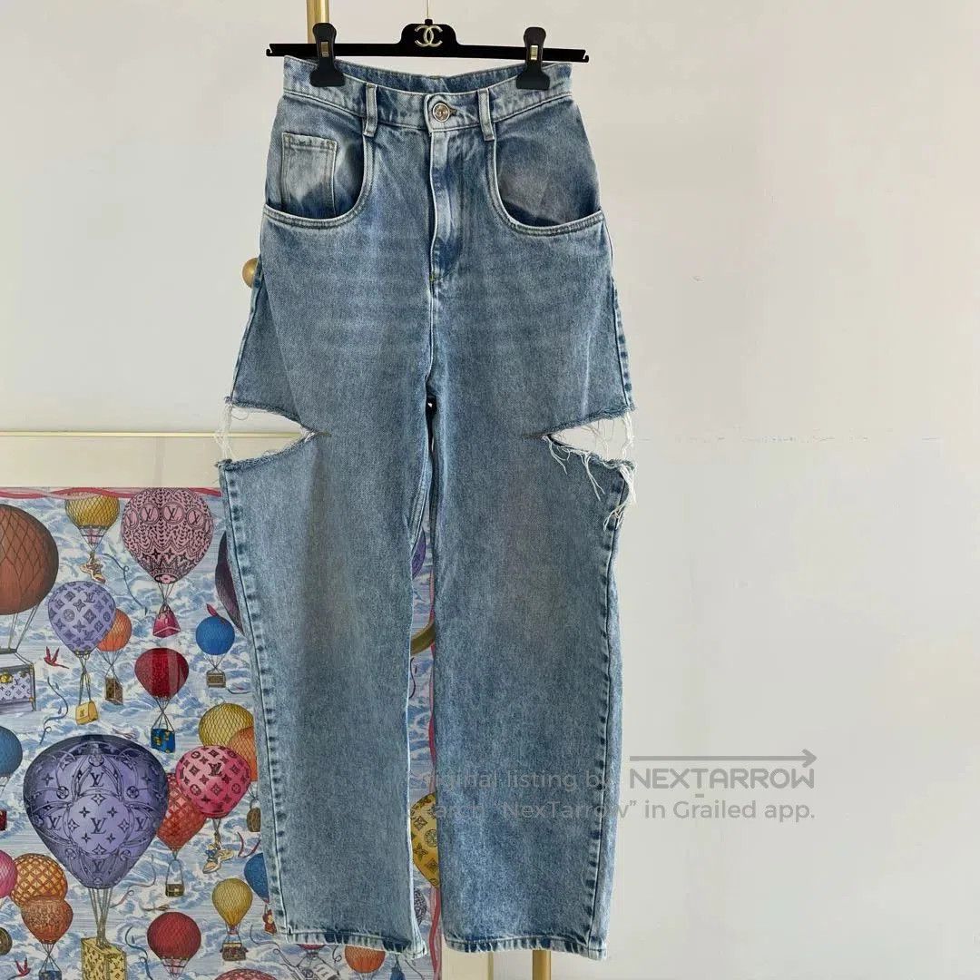 Maison Margiela Maison Margiela Wide-Leg Blue Denim Pants. Size US 36 / EU 52 - 1 Thumbnail