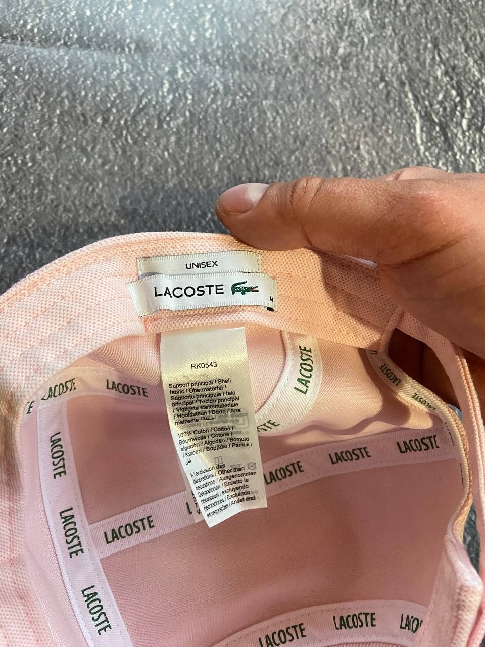 Lacoste Lacoste flaner unisex pink cap Size 32 - 7 Thumbnail