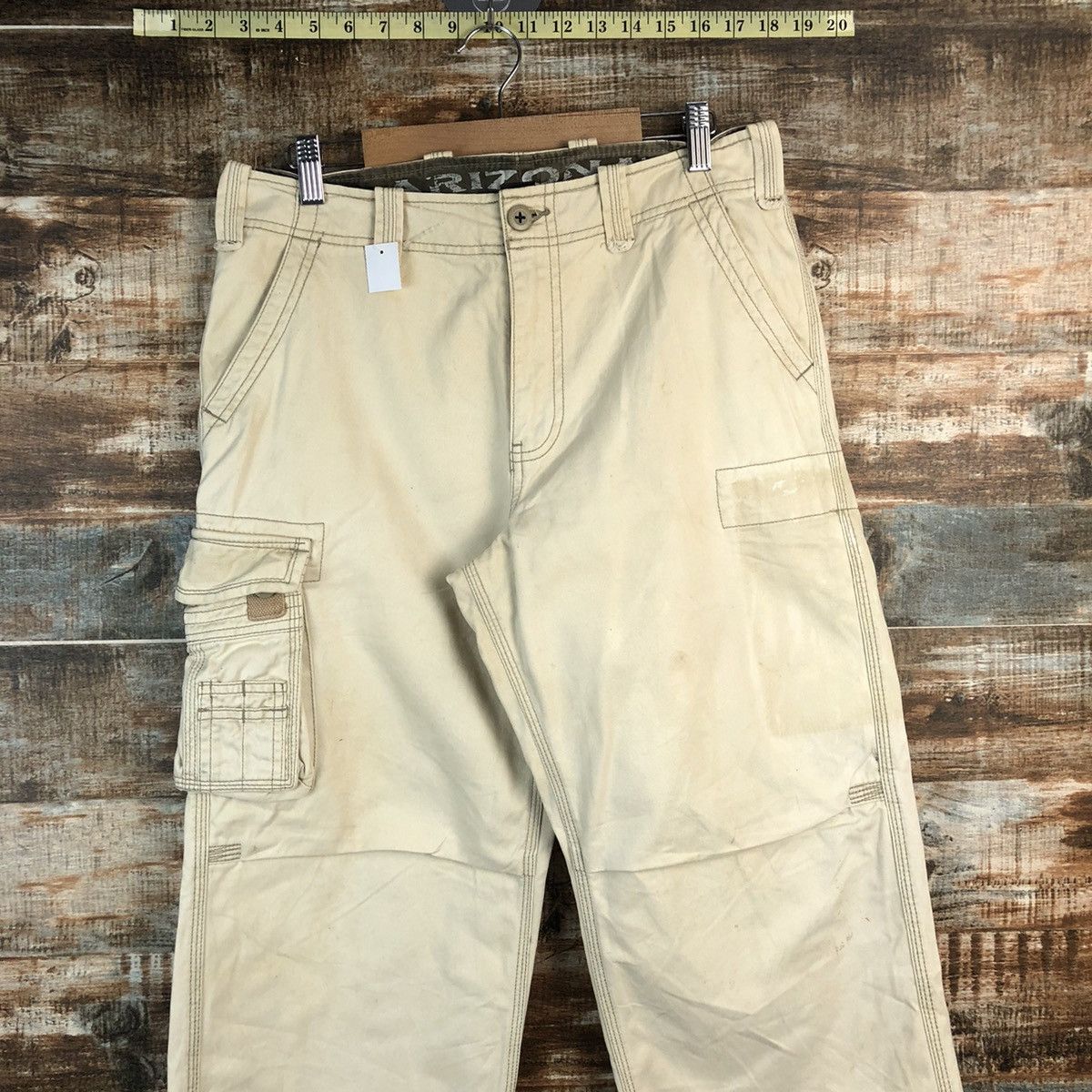 Arizona Jean Co. DL AriZona Jeanco. White Cargo Multipocket Pants #C641 Size US 31 - 4 Thumbnail