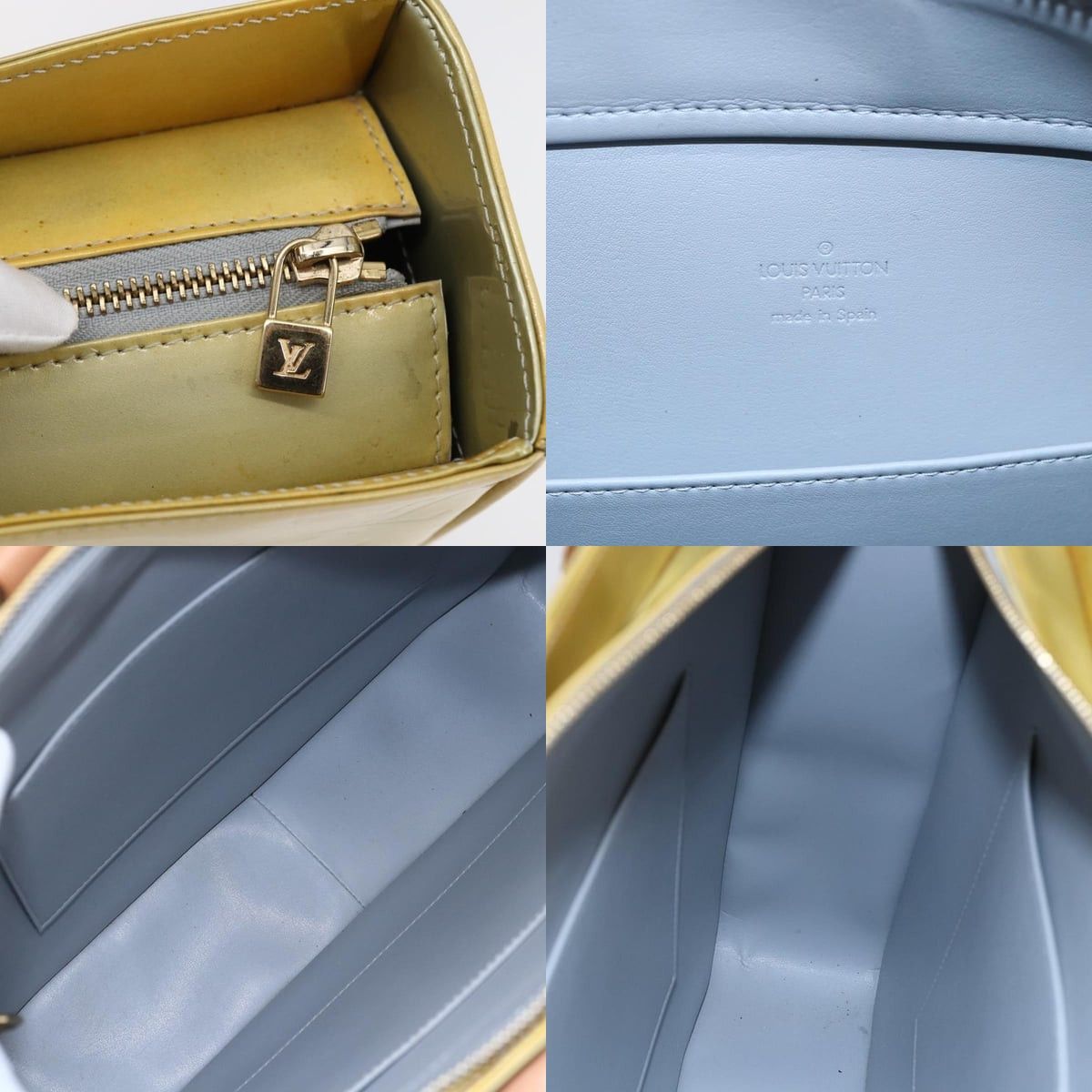 Louis Vuitton LOUIS VUITTON Monogram Vernis Columbus Tote Bag Gris M91028 Size ONE SIZE - 11 Thumbnail