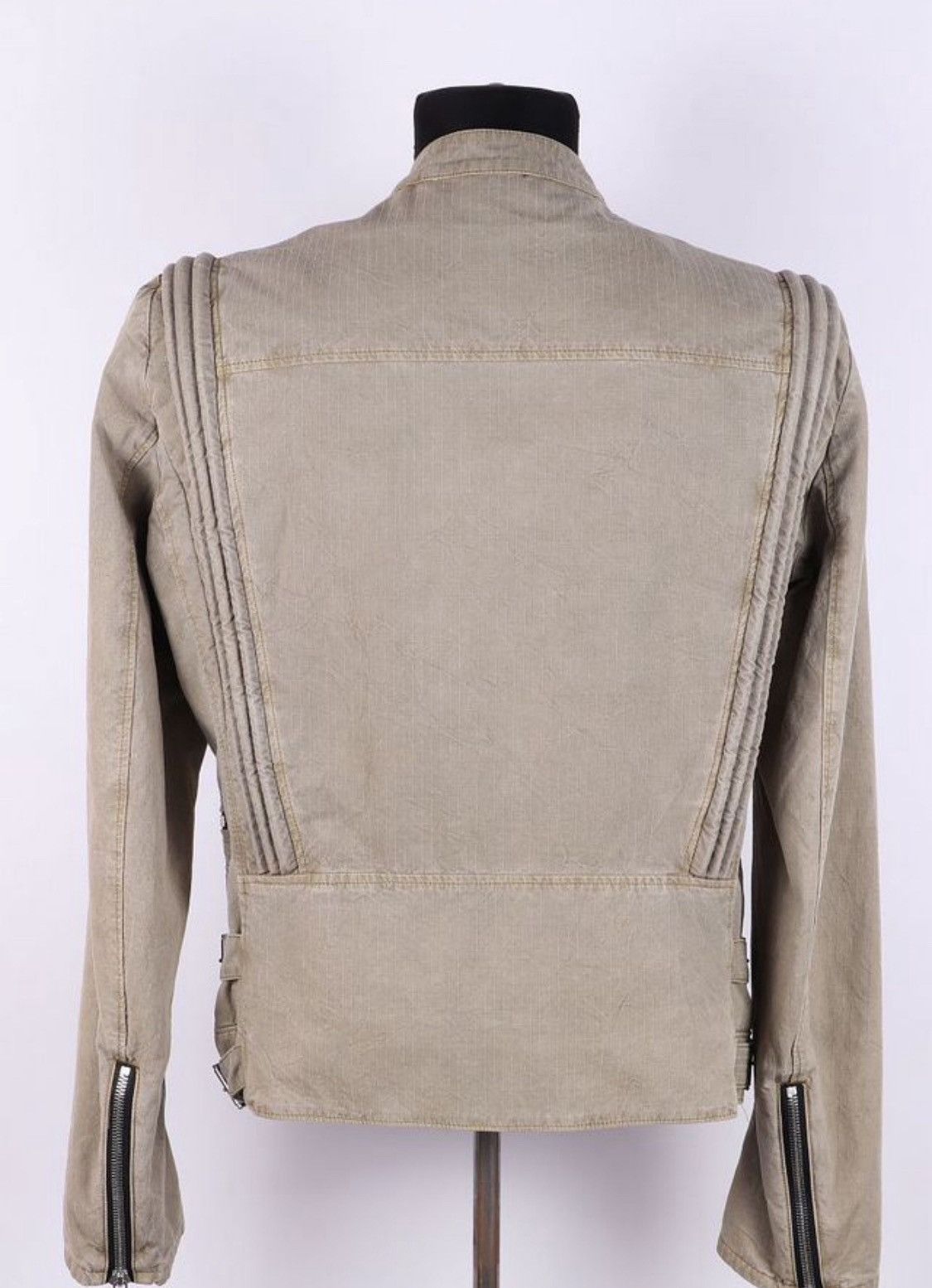 Balmain Balmain Cotton Asymmetrical Zip-Up Biker Jacket Size US L / EU 52-54 / 3 - 2 Thumbnail