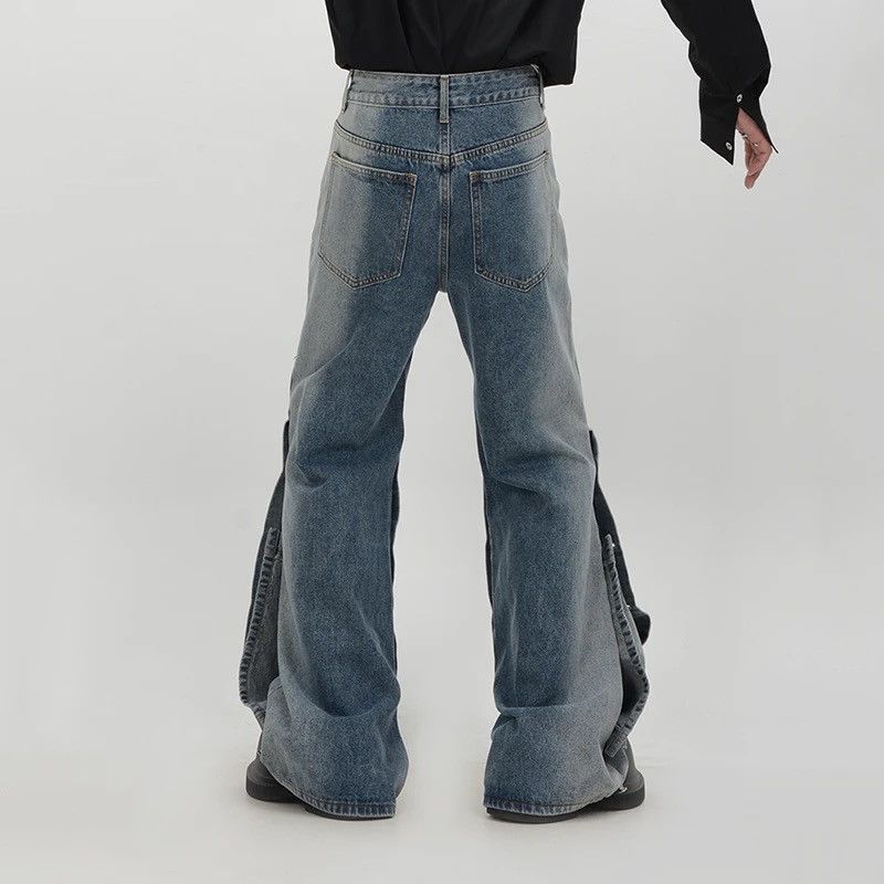 Japanese Brand × Vintage Button design wide leg loose jeans trousers y2k Size US 32 / EU 48 - 5 Thumbnail
