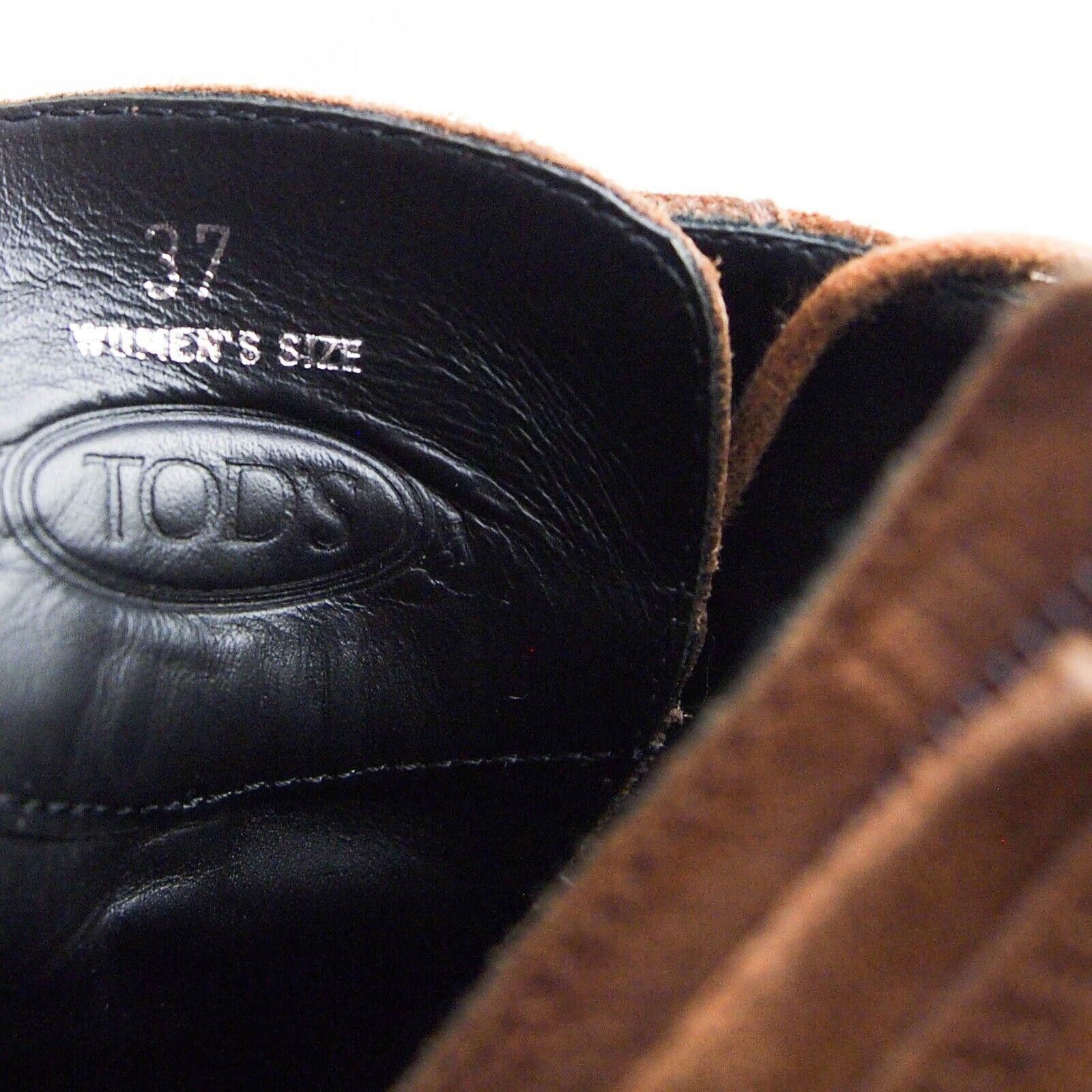 Tod's TODs Combat Boots Brown Suede Womens US 7 EU 37 $720 Size US 7 / IT 37 - 7 Thumbnail