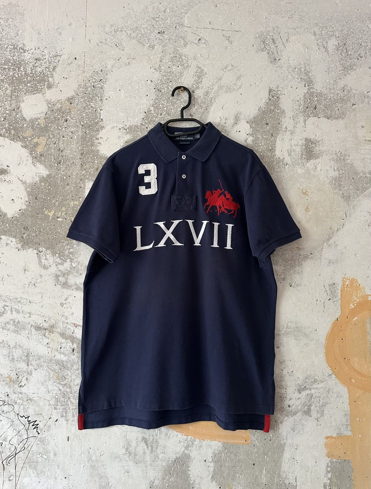 ノエルリアムRalph Lauren 90s' vintage 90S Vintage Polo Ralph Lauren Big Logo LXVII Blue T-Shirt