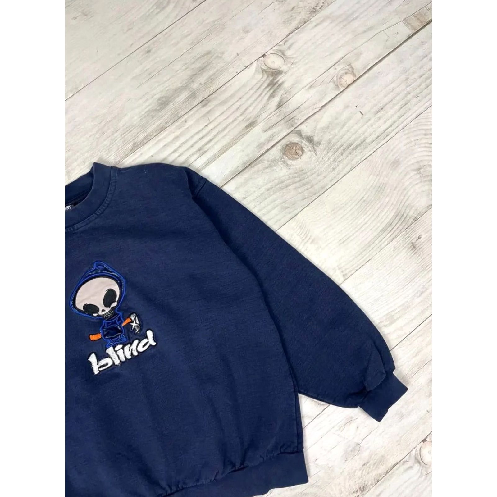 Vintage VINTAGE Blind 90s Skateboard Sweatshirt Logo Men SZ S Blue Sweatshirt Mens 90s Skateboarding Size US S / EU 44-46 / 1 - 5 Thumbnail