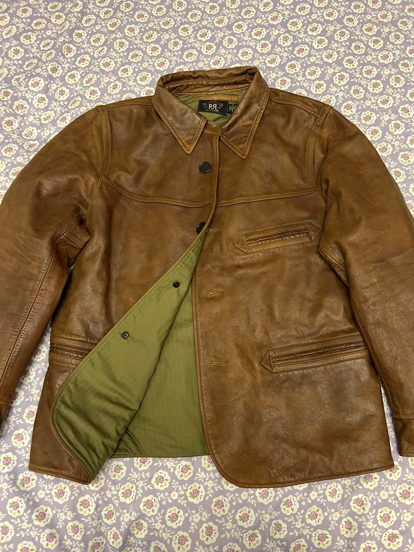 RRL Ralph Lauren Double RL Leather Jacket for Men Size US M / EU 48-50 / 2 - 1 Thumbnail