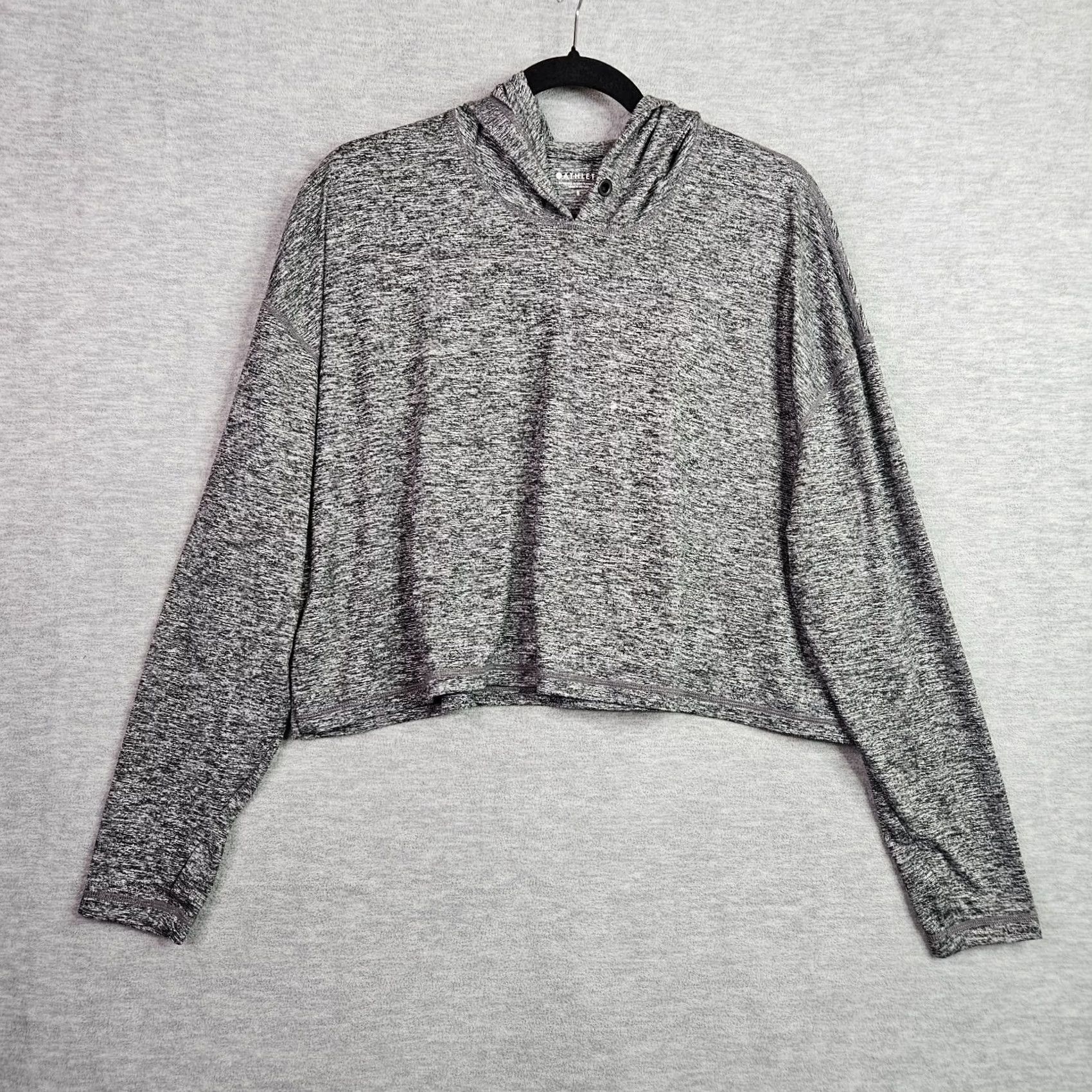 Athleta Athleta Women's Gray Long Sleeve Relaxed Cropped Hoodie S Casual Activewear Top Shirt Women Size S / US 4 / IT 40 - 2 Thumbnail