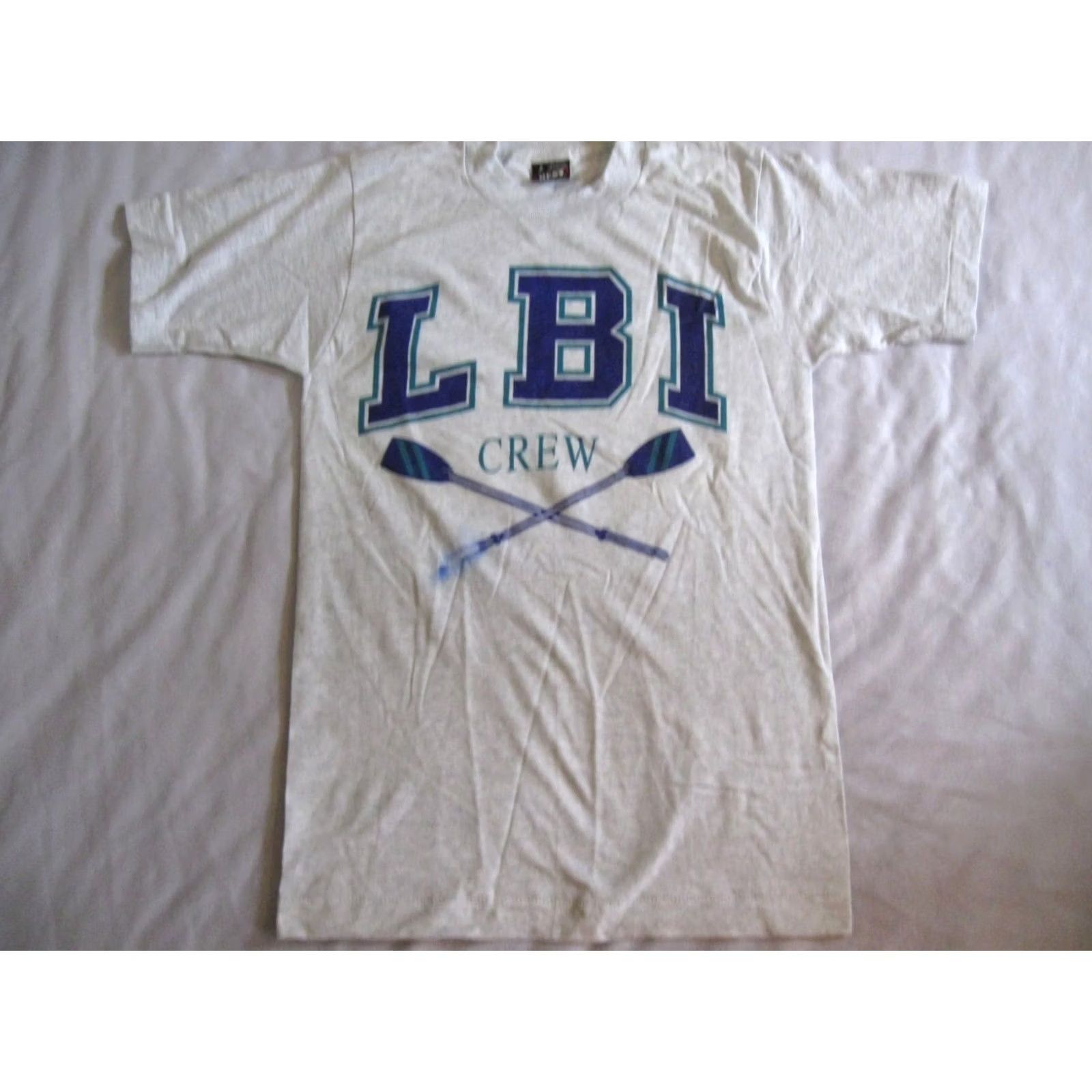 Fruit Of The Loom LBI Crew T-Shirt Small Adult Vintage Beach Graphics Fruit of the Loom Best Gray Size US S / EU 44-46 / 1 - 3 Thumbnail