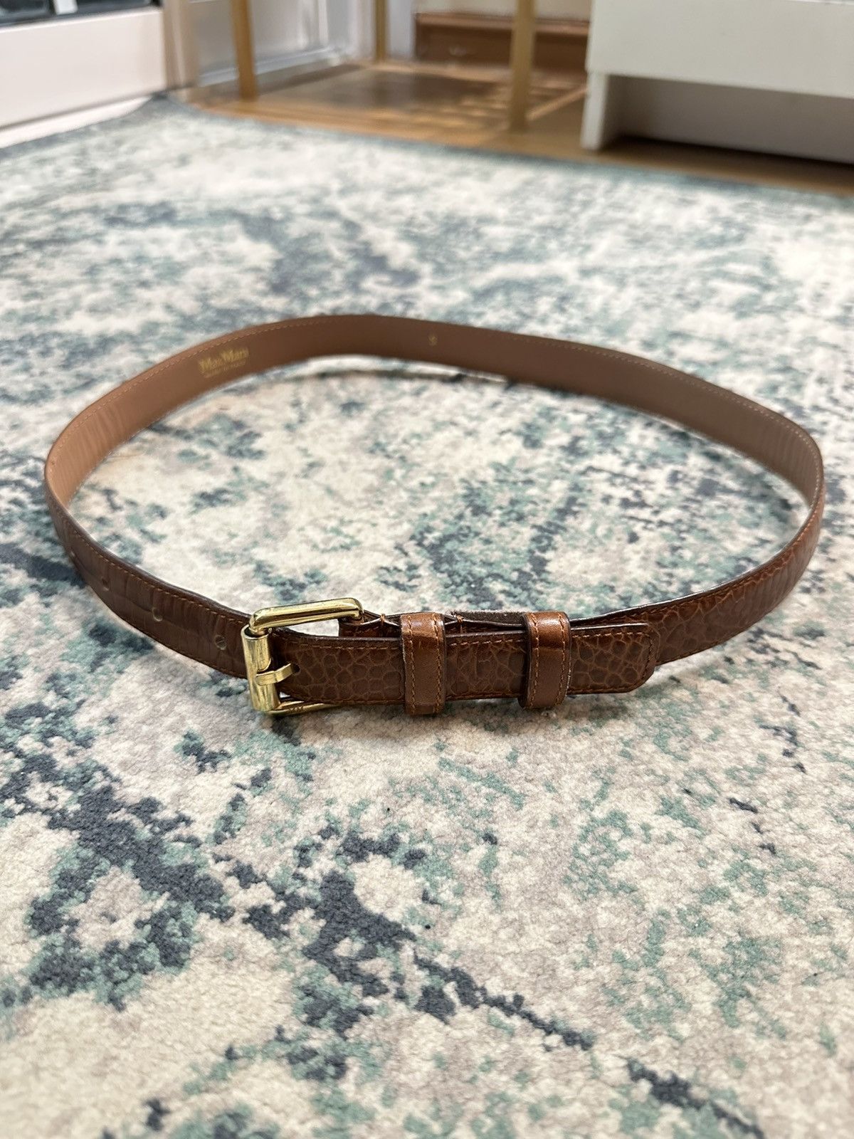 Max Mara × Weekend Max Mara Max Mara Made in Italy Croc Skin Belt Size ONE SIZE - 2 Thumbnail
