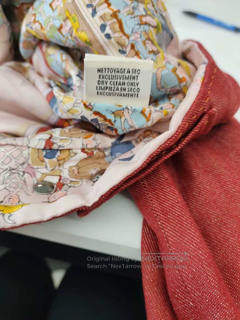Hermes Hermes Red Denim Jacket Size XXS / US 00 / IT 34 - 6 Thumbnail