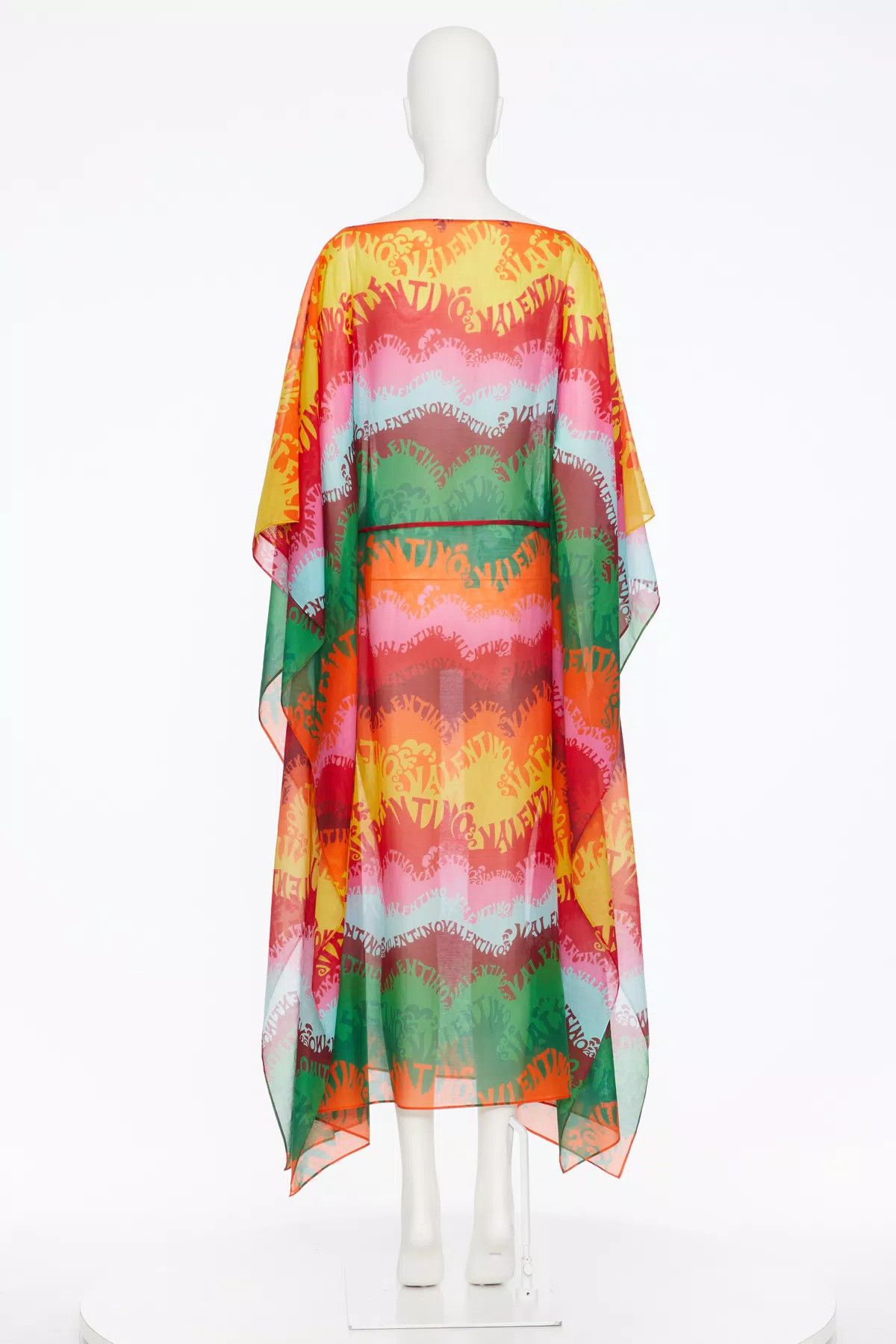 Valentino o1s1wg110925 Print Long Voile Top in Multicolor Size M / US 6-8 / IT 42-44 - 4 Thumbnail