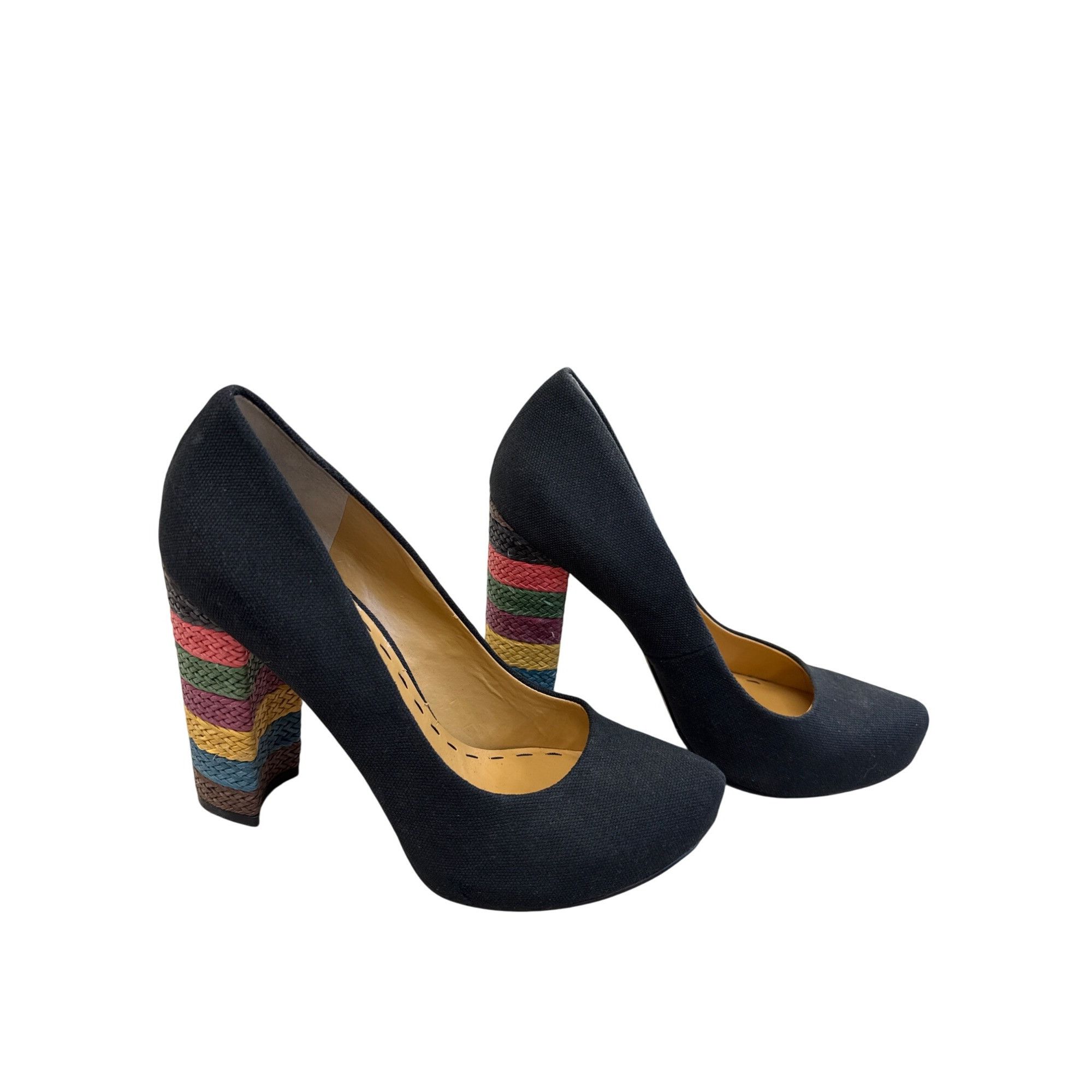 Nine West Nine West Womens Black Textile 5" Heels Size 10M SKU 7483 Size US 10 / IT 40 - 3 Thumbnail