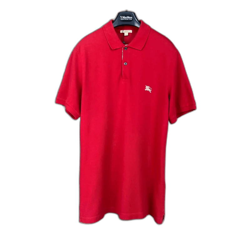 Burberry Embroidered Horse Red Polo Shirt