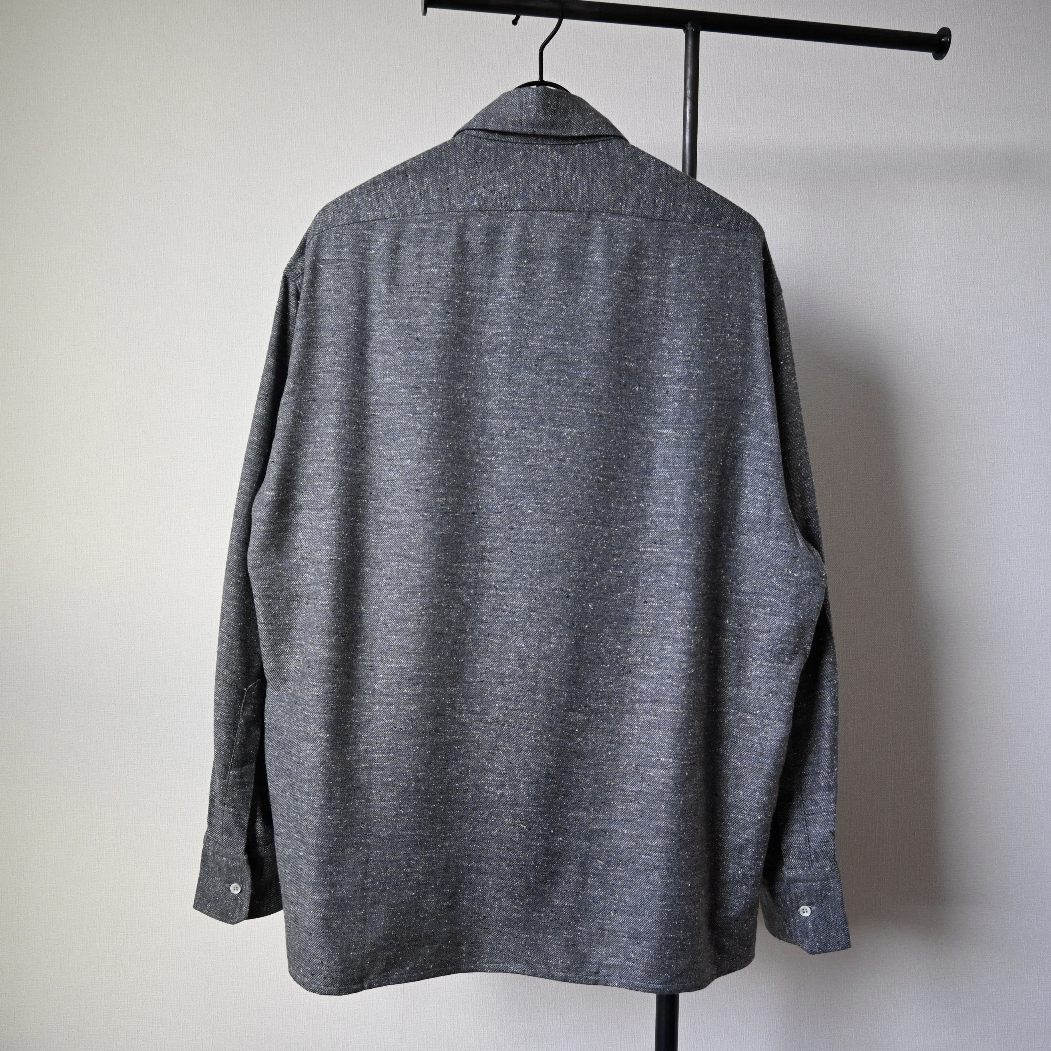 Guy Rover 1990s GUY ROVER nepped fabric square hem shirt made in Italy Size US L / EU 52-54 / 3 - 2 Thumbnail