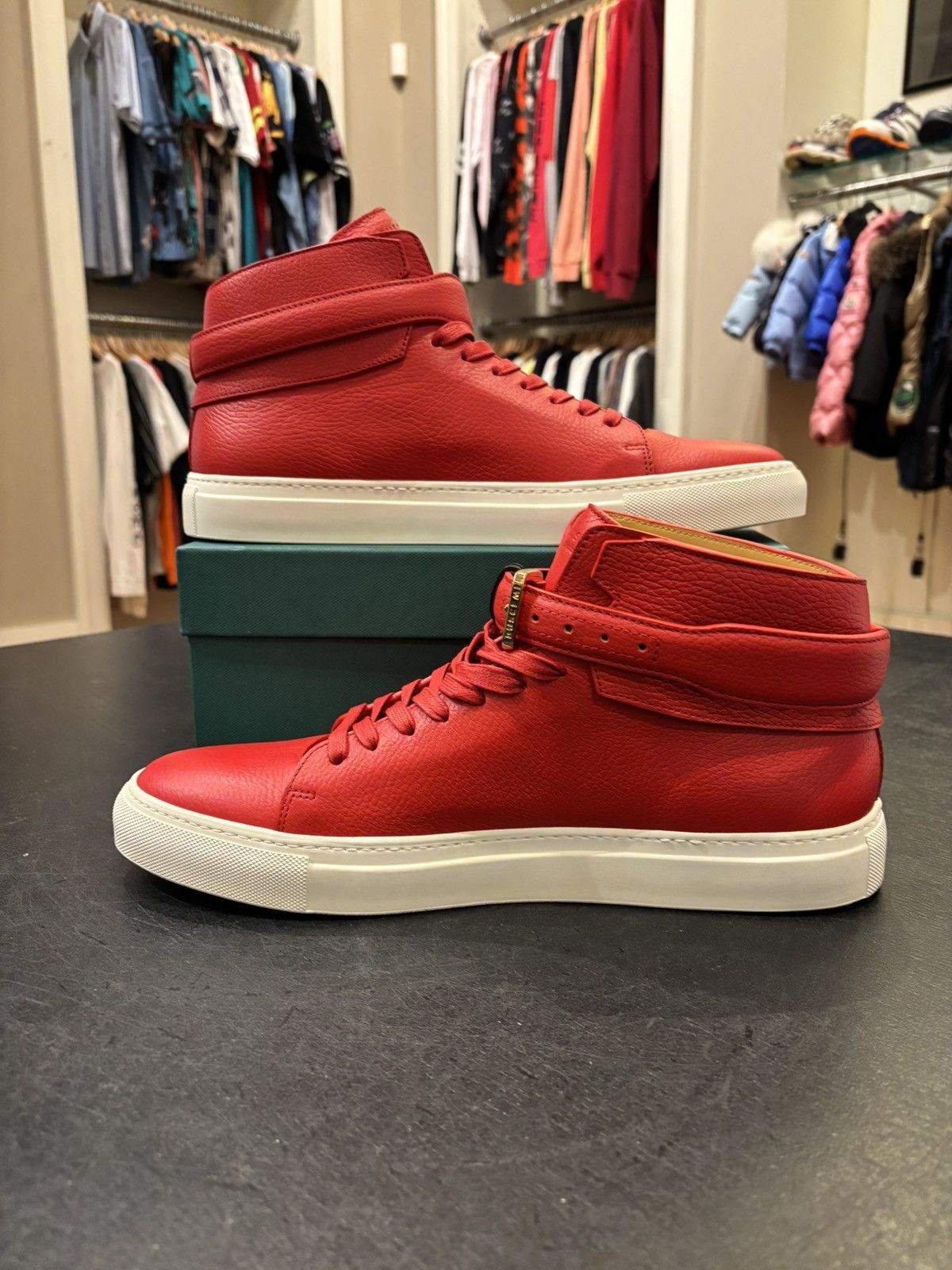 Buscemi Buscemi Belt Mid Sneaker Red Size US 14 / EU 47 - 2 Thumbnail