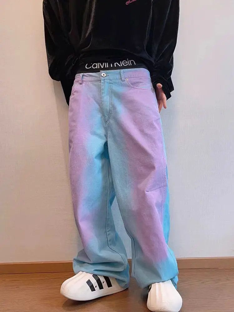 Japanese Brand × Jean Dopamine Harajuku Rainbow Clash Casual Pants Size US 31 - 1 Thumbnail