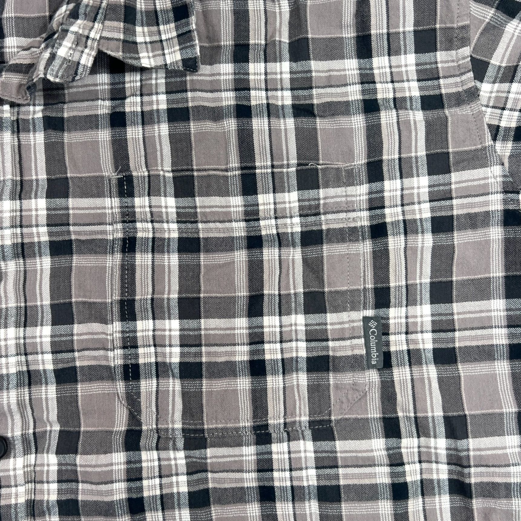Vintage Columbia Shirt - Button-Up - Men - XXL - Gray Plaid - Cotton - Long Sleeve - Pre-owned Size US XXL / EU 58 / 5 - 3 Thumbnail