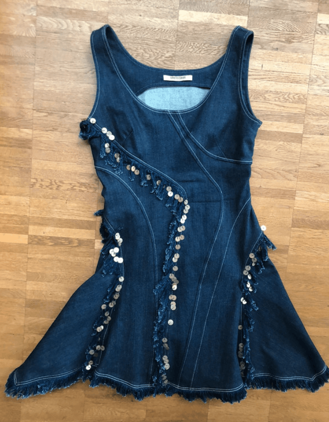 Roberto Cavalli Roberto Cavalli Dress Denim Jean Midi Graphic 2000s EX0153 Size M / US 6-8 / IT 42-44 - 1 Thumbnail