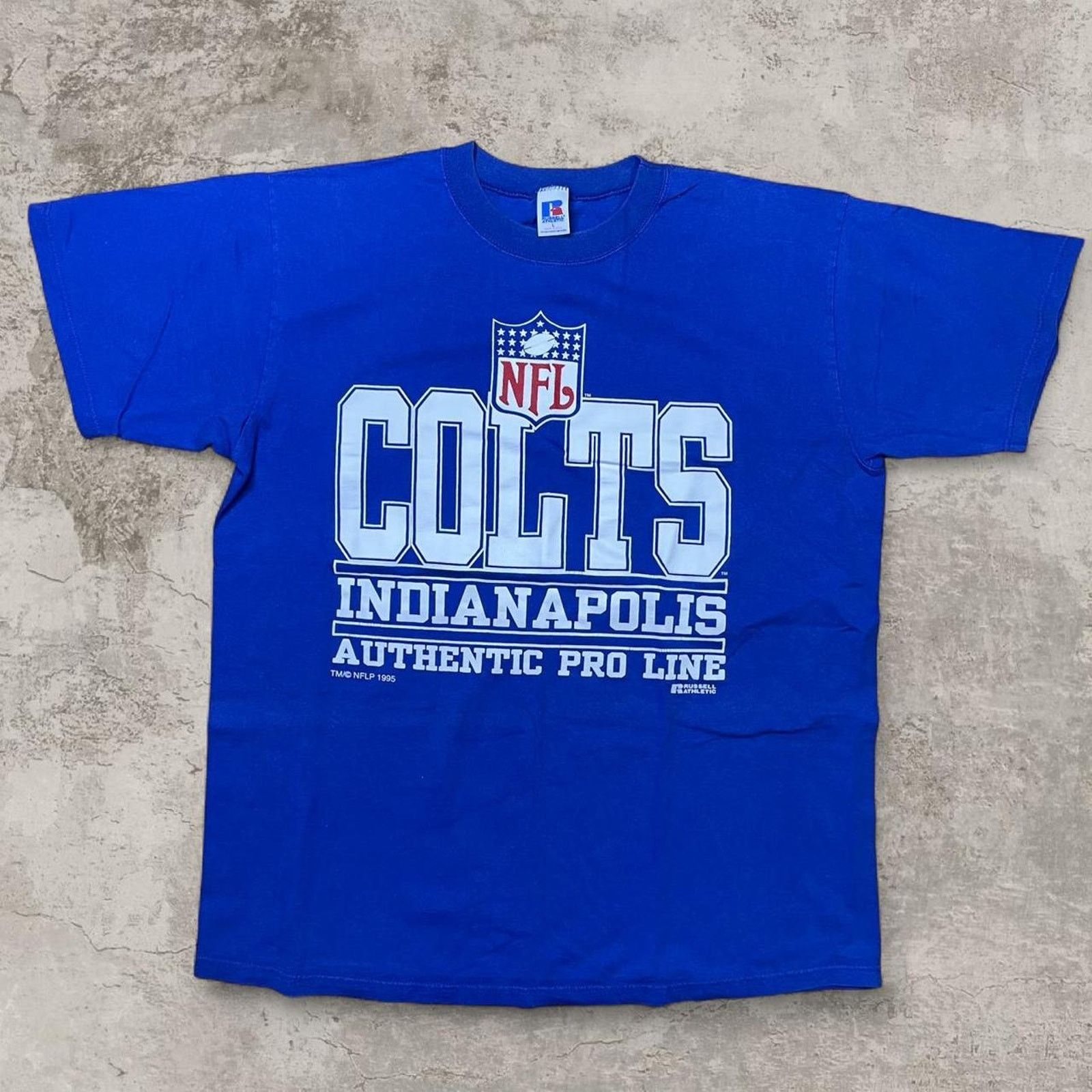 NFL 1995 Russel Athletic blue Indianapolis Colts NFL tee size L Size US L / EU 52-54 / 3 - 2 Thumbnail