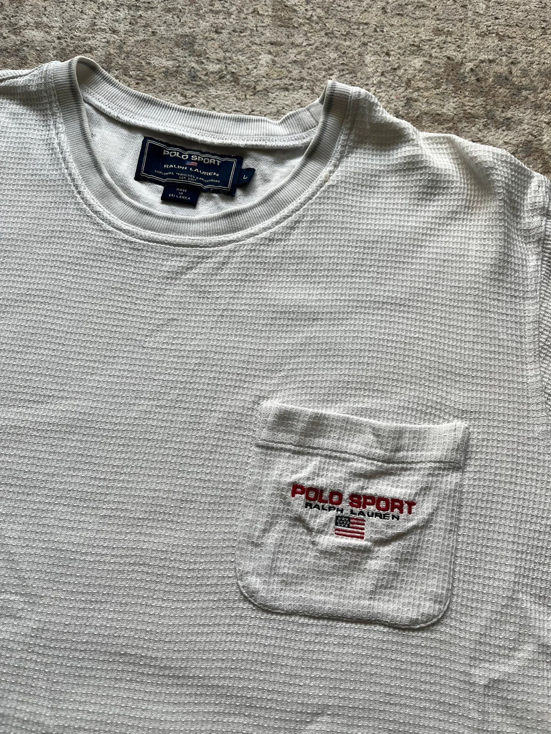 Polo Ralph Lauren OG Ralph Lauren Polo Sport Made in Sri Lanka Sz L T-Shirt Size US L / EU 52-54 / 3 - 8 Thumbnail